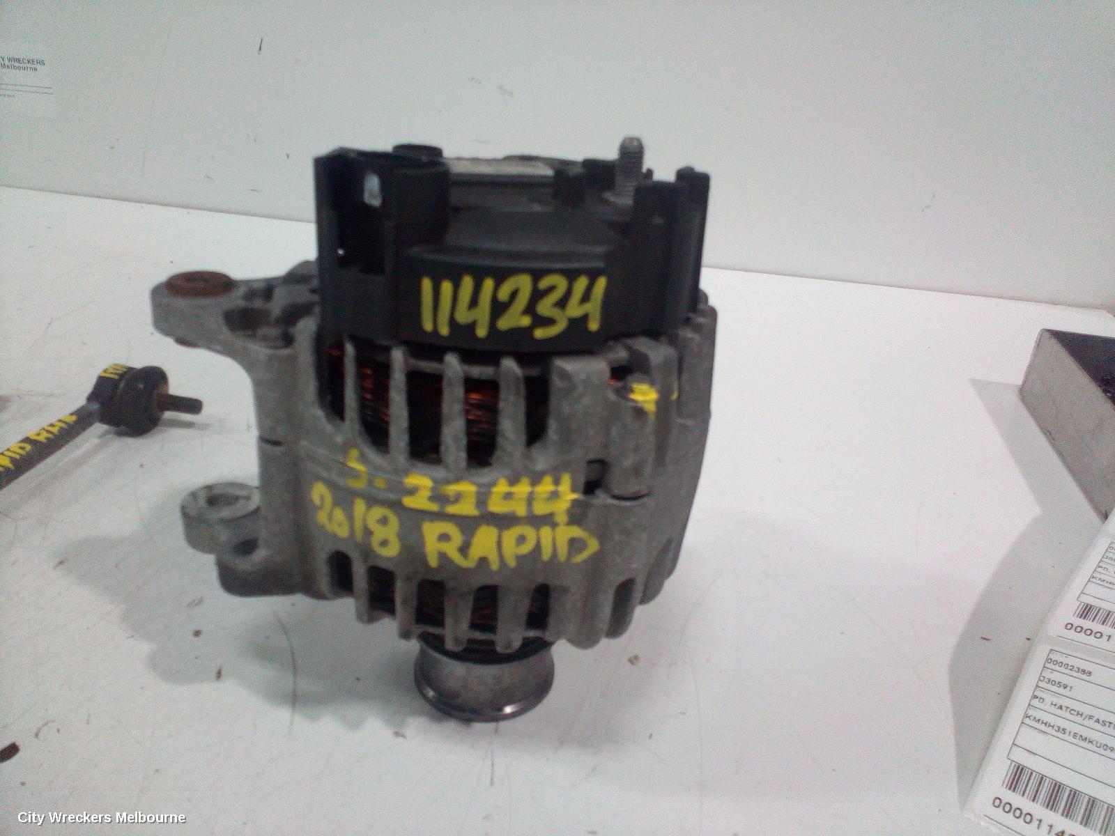 SKODA RAPID ALTERNATOR, PETROL, 1.4, TURBO, NH, 05/2014 - 12/2020 - Image 2