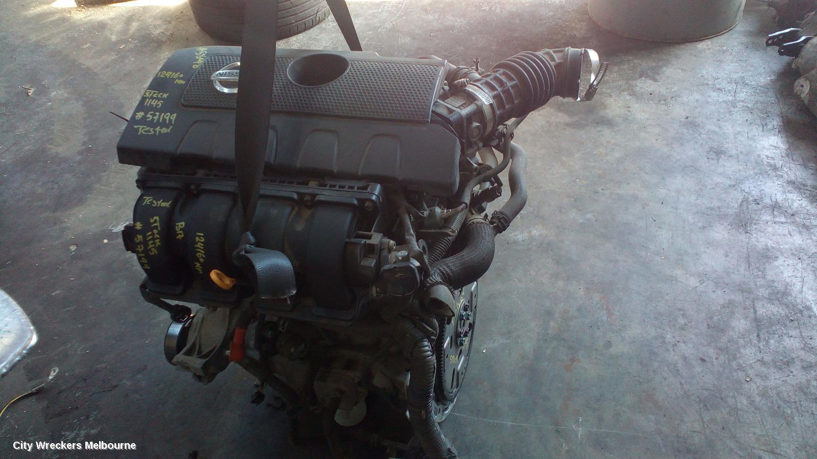 NISSAN PULSAR ENGINE, PETROL, 1.8, MRA8DE, B17/C12, 12/2012 - 12/2017 - Image 2