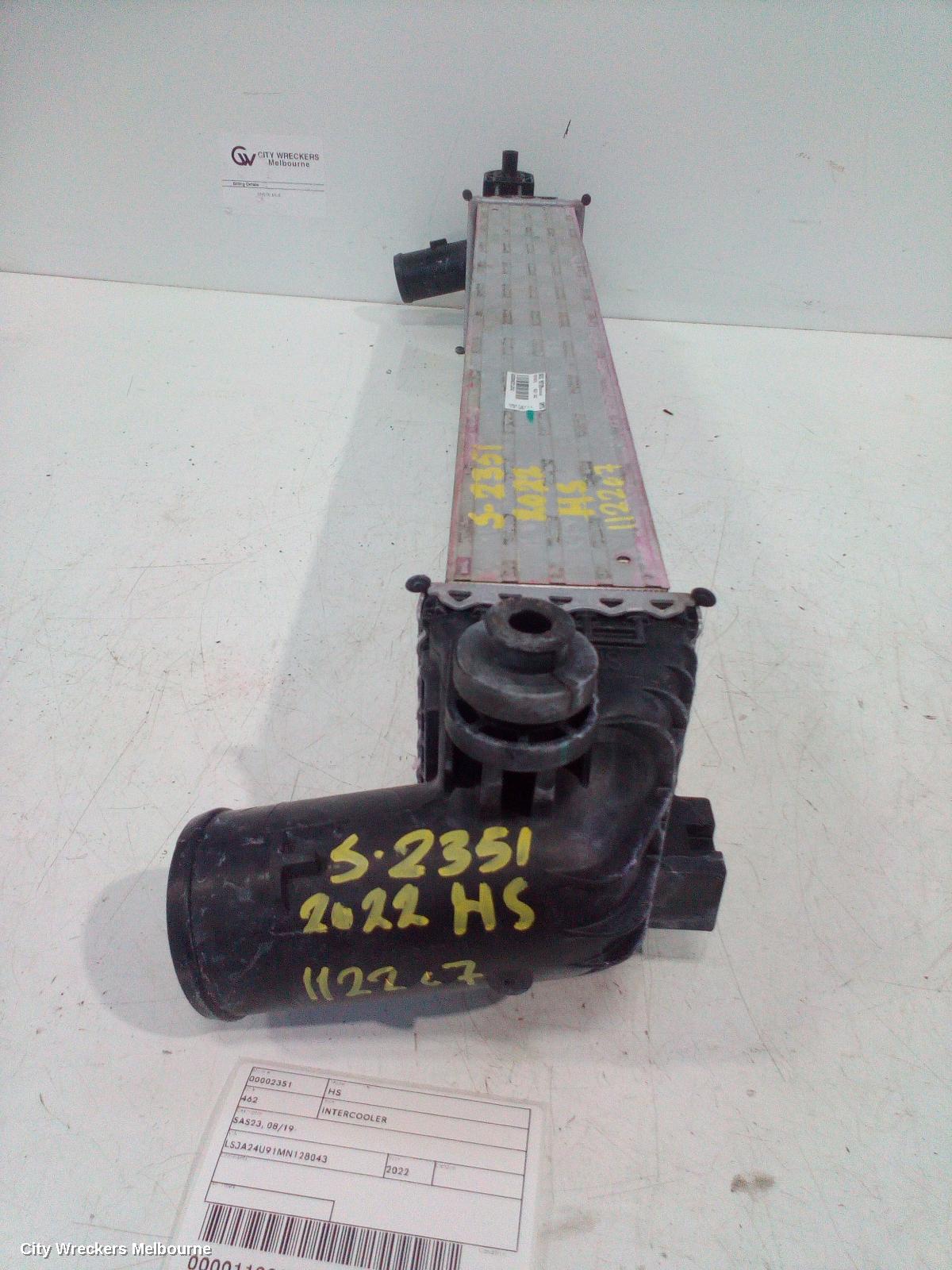 MG HS INTERCOOLER, PETROL, 1.5, TURBO, SAS23, 09/2019 ONWARDS - Image 1