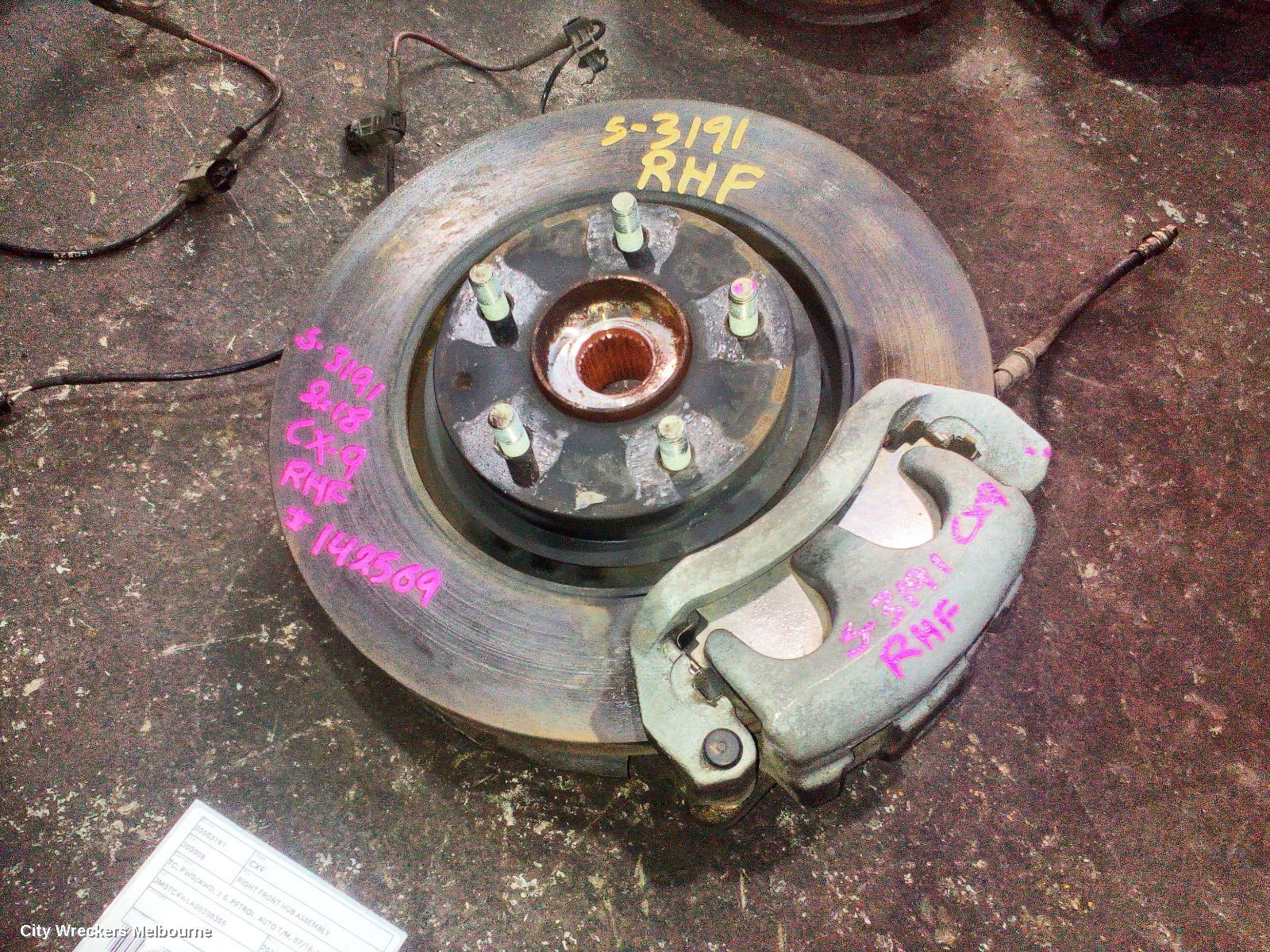 MAZDA CX9 RIGHT FRONT HUB ASSEMBLY, TC, FWD/AWD, 2.5, PETROL, AUTO T/M, 07/2016 - 12/2024 - Image 2