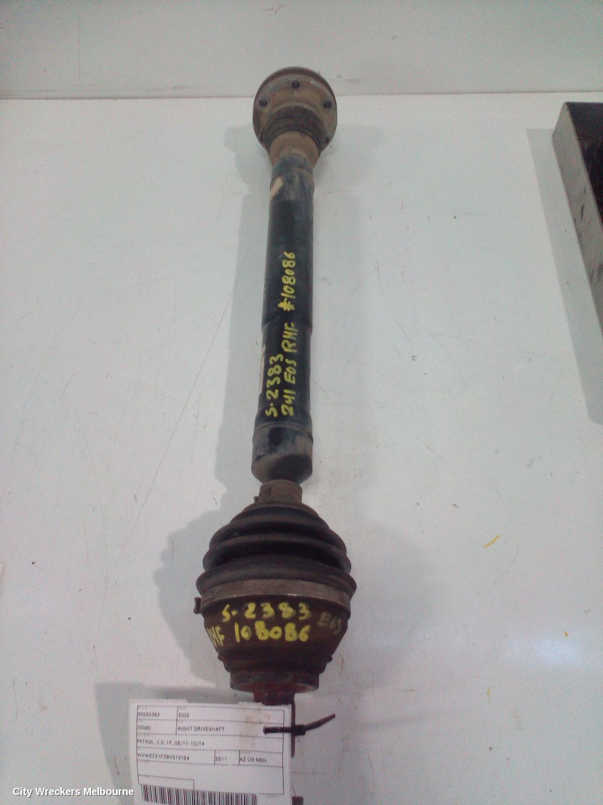 VOLKSWAGEN EOS RIGHT DRIVESHAFT, PETROL, 2.0, 1F, 05/2011 - 12/2014 - Image 1