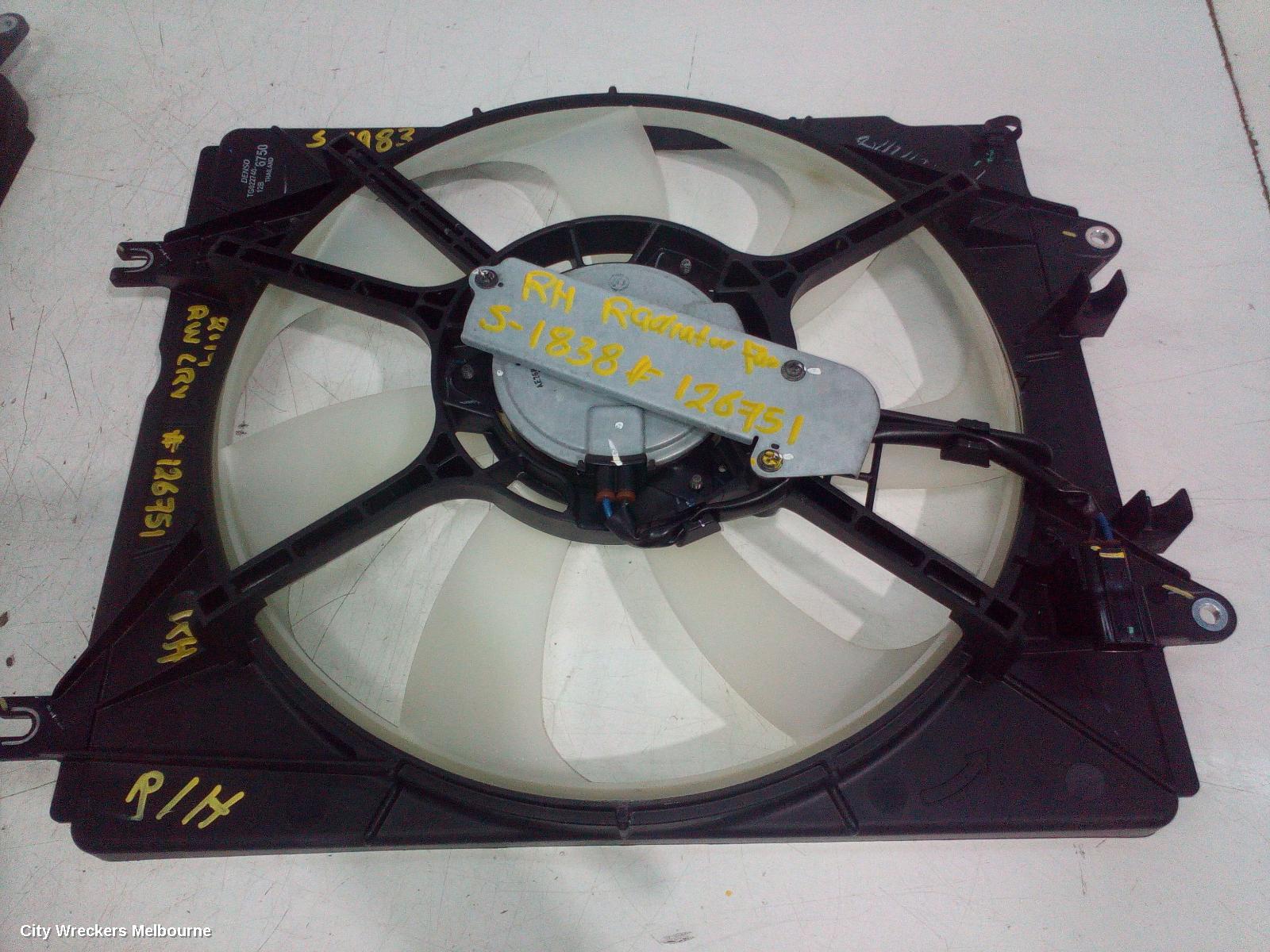 HONDA CRV FAN, RADIATOR FAN (RH SIDE), 5 BLADES, RW, 05/2017 ONWARDS - Image 3