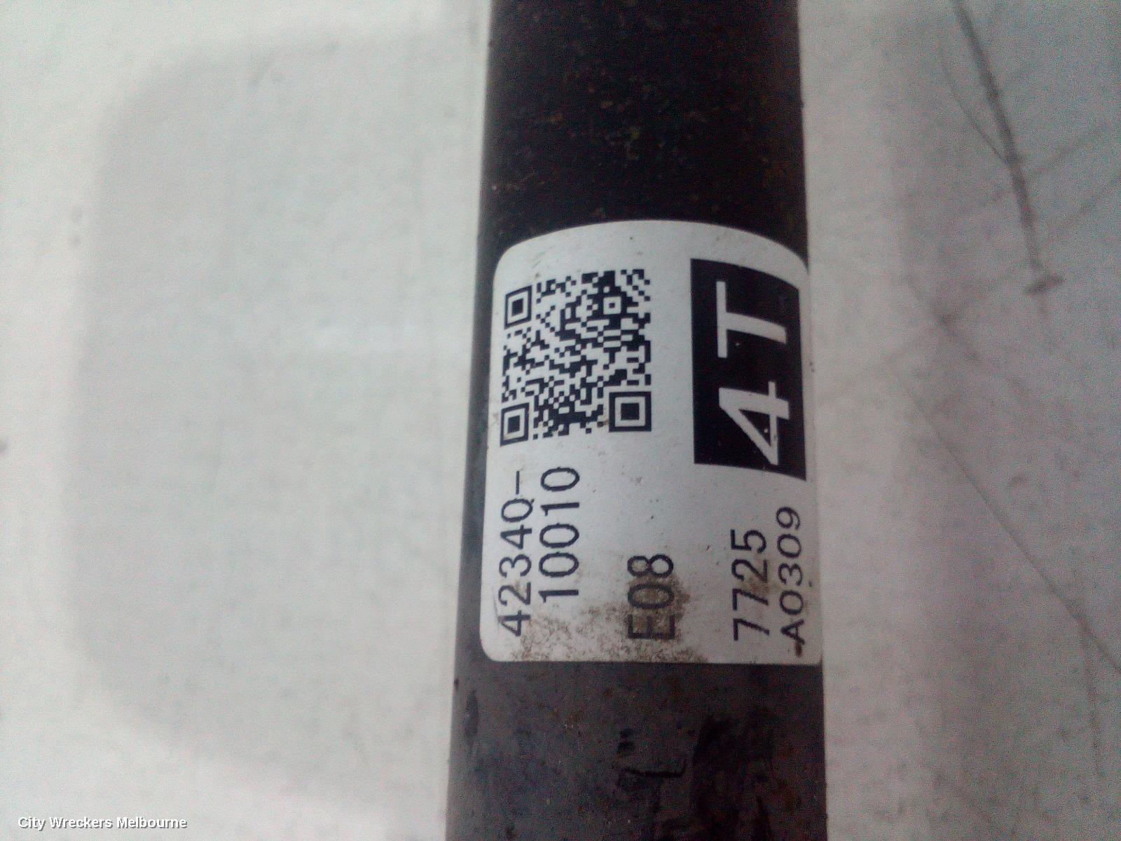 TOYOTA C-HR LEFT DRIVESHAFT, REAR, 1.2, PETROL, AWD, NGX50R, 12/2016 ONWARDS - Image 2