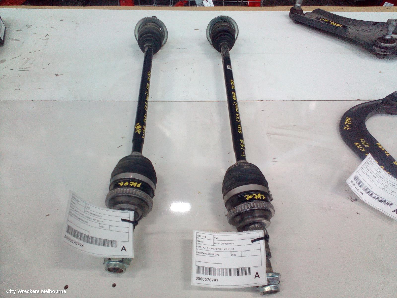 MAZDA CX5 RIGHT DRIVESHAFT, REAR, AUTO, AWD, DIESEL, KF, 02/2017 ONWARDS - Image 2