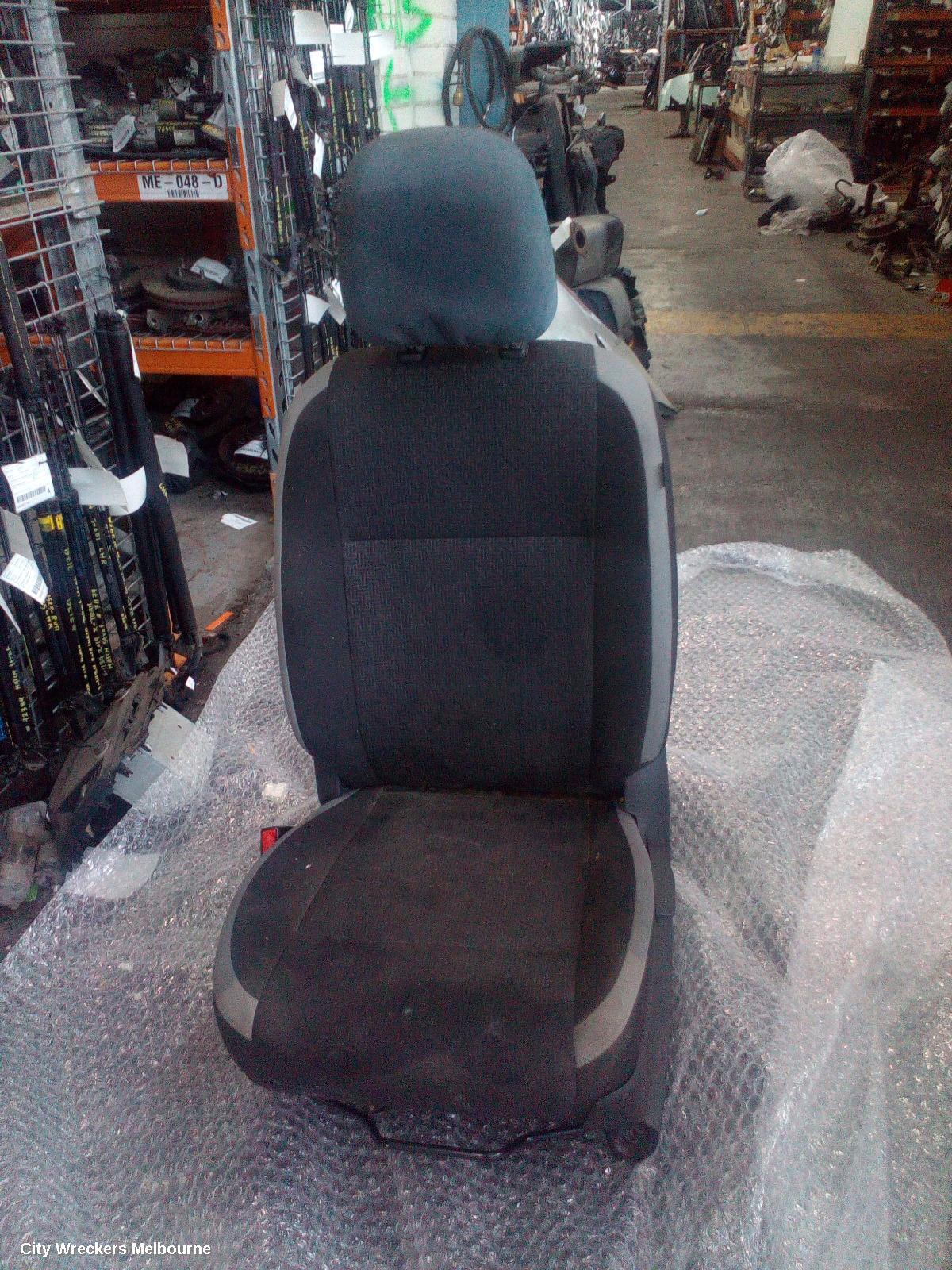 HOLDEN COLORADO FRONT SEAT, RG, LH FRONT, CLOTH, BLACK/GREY, LS/LT/LSX/LX, W/ AIRBAG, W/ HEIGHT ADJUSTER TYPE, 07/2016 - 12/2020 - Image 1