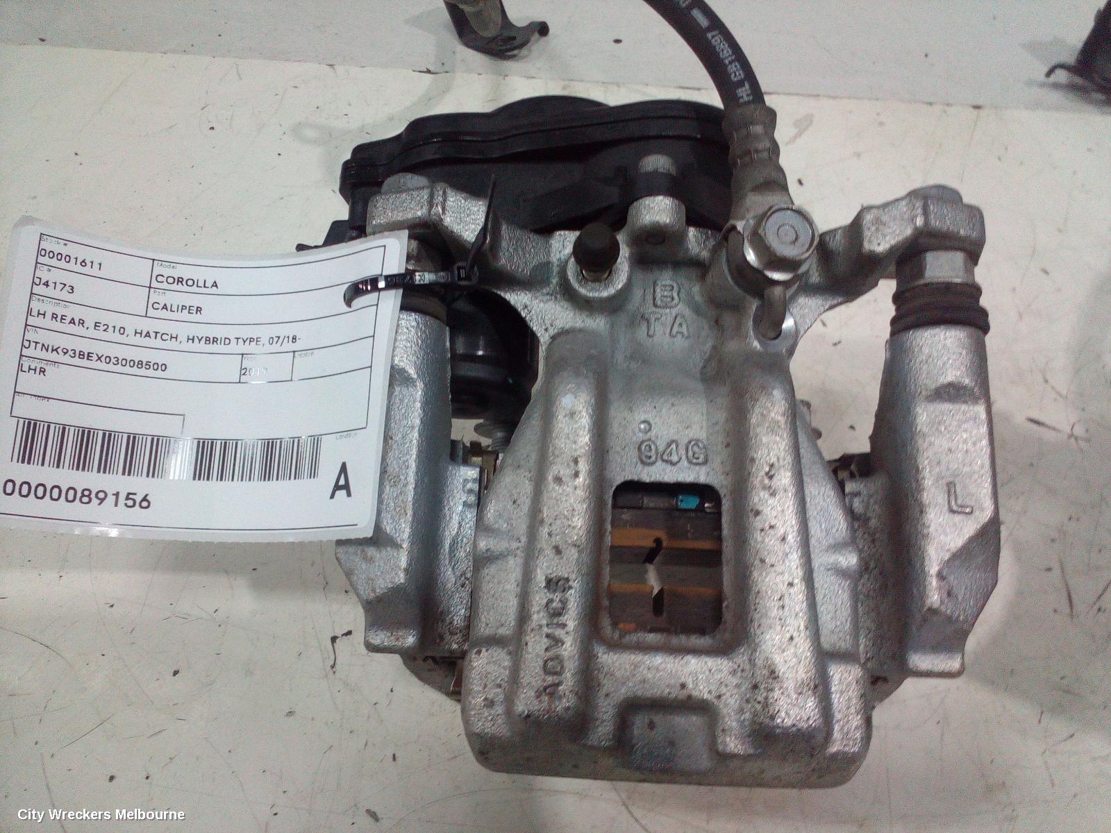 TOYOTA COROLLA CALIPER, LH REAR, E210, HATCH, HYBRID TYPE, 07/2018 ONWARDS - Image 1