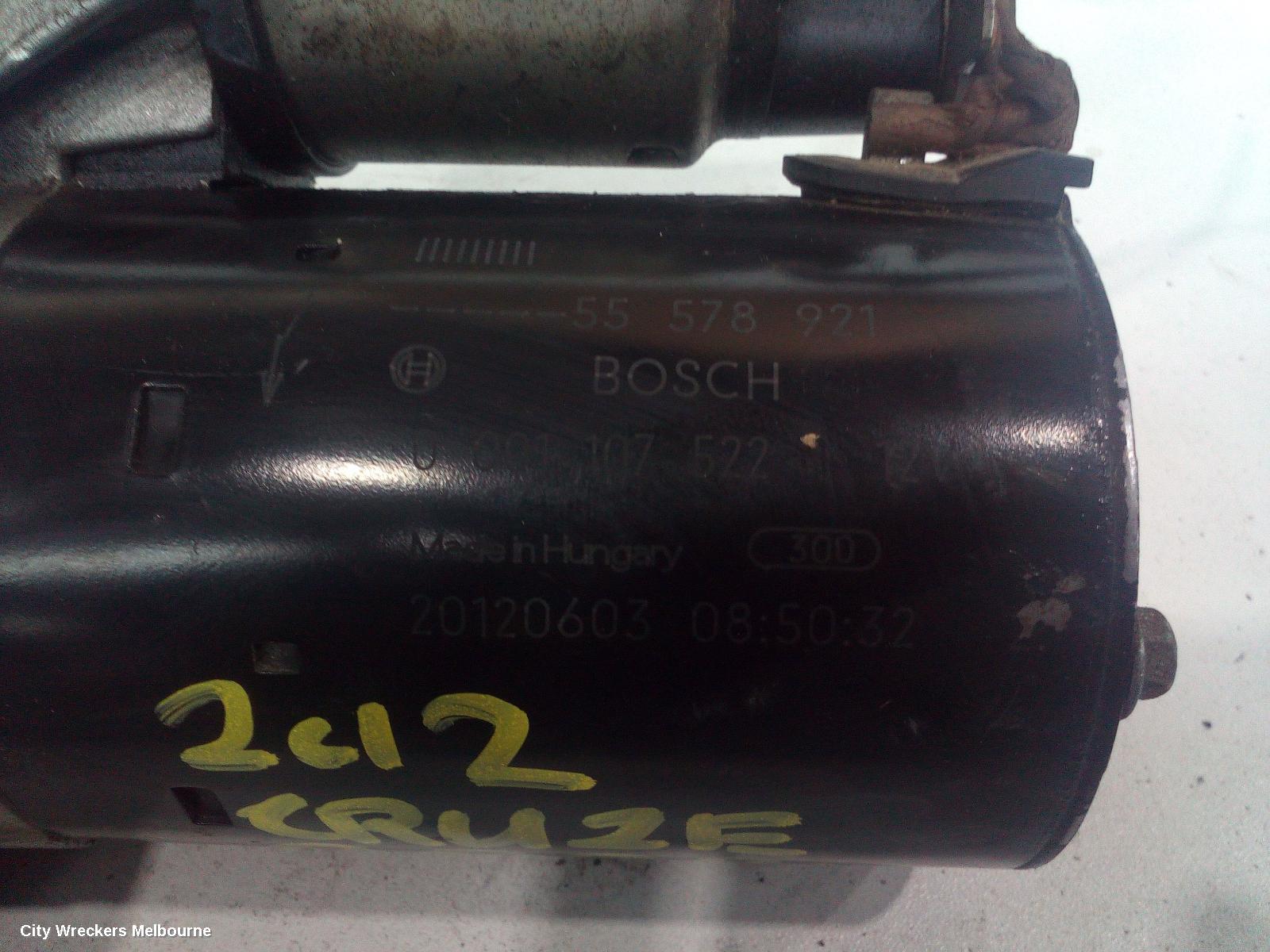 HOLDEN CRUZE STARTER, 1.4, 19UN, JH, 03/2011 - 01/2017 - Image 3
