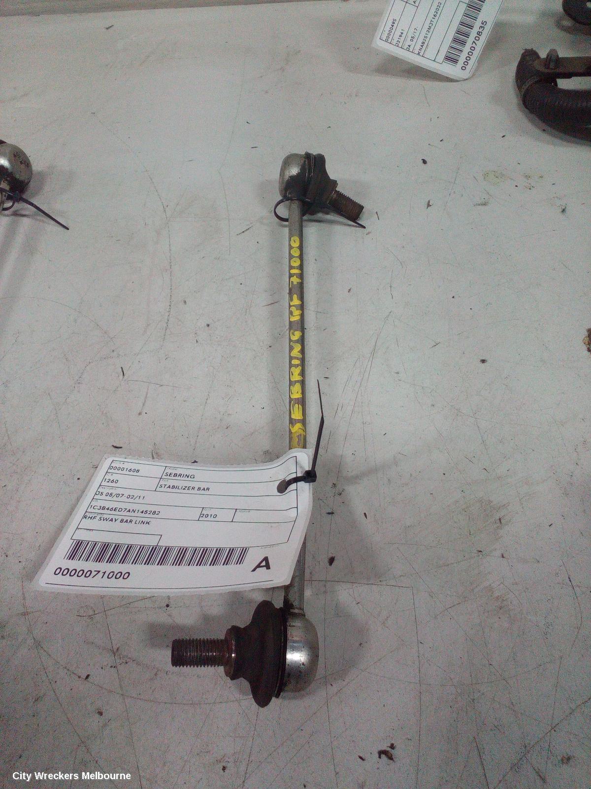 CHRYSLER SEBRING STABILISER BAR, JS, 05/2007 - 02/2011 - Image 1