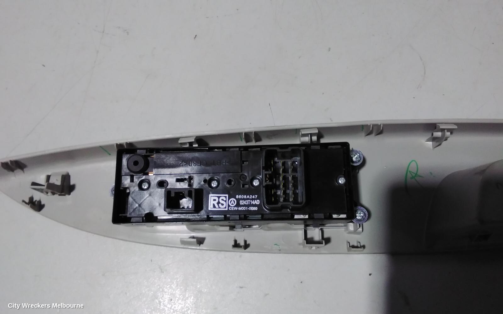 MITSUBISHI MIRAGE PWR DR WIND SWITCH, RH FRONT (MASTER SWITCH), LA, HATCH, 12/2012 ONWARDS - Image 3