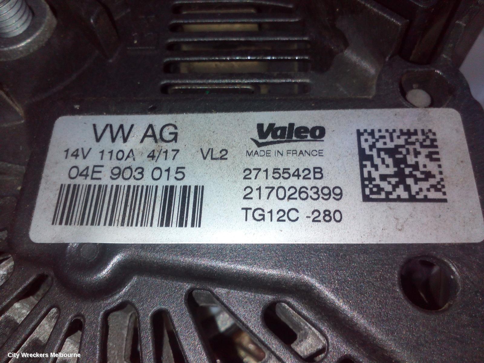 SKODA FABIA ALTERNATOR, PETROL, 1.2, VALEO, 110 AMP, NJ, 01/2015 - 04/2017 - Image 1