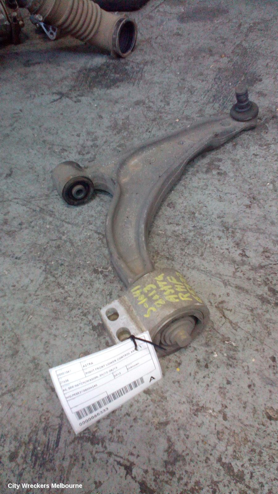 OPEL ASTRA RIGHT FRONT LOWER CONTROL ARM, AS, 5DR HATCH/WAGON, 09/2012 - 08/2013 - Image 1