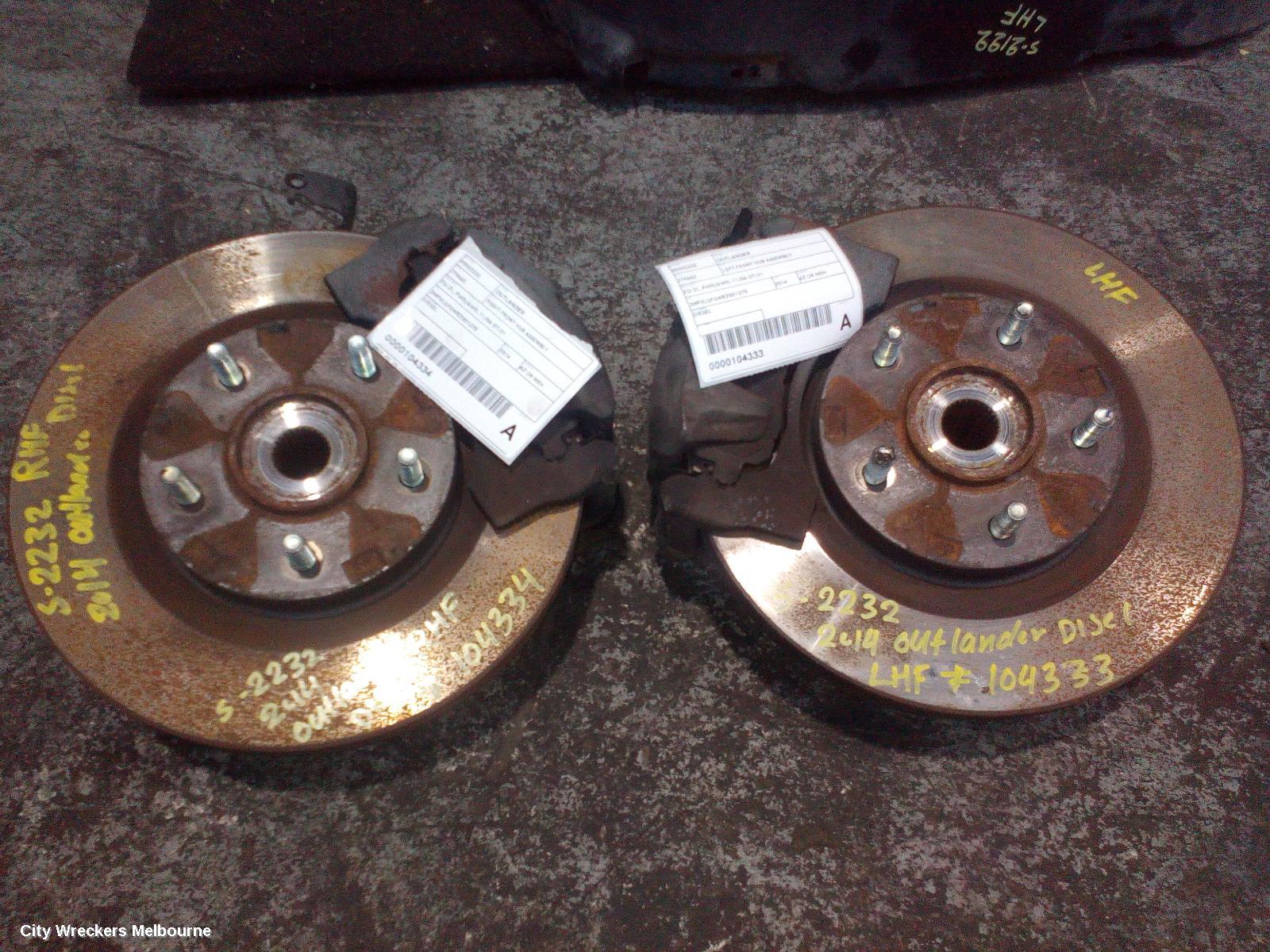 MITSUBISHI OUTLANDER RIGHT FRONT HUB ASSEMBLY, ZG-ZL, FWD/AWD, 11/2006 - 07/2021 - Image 3