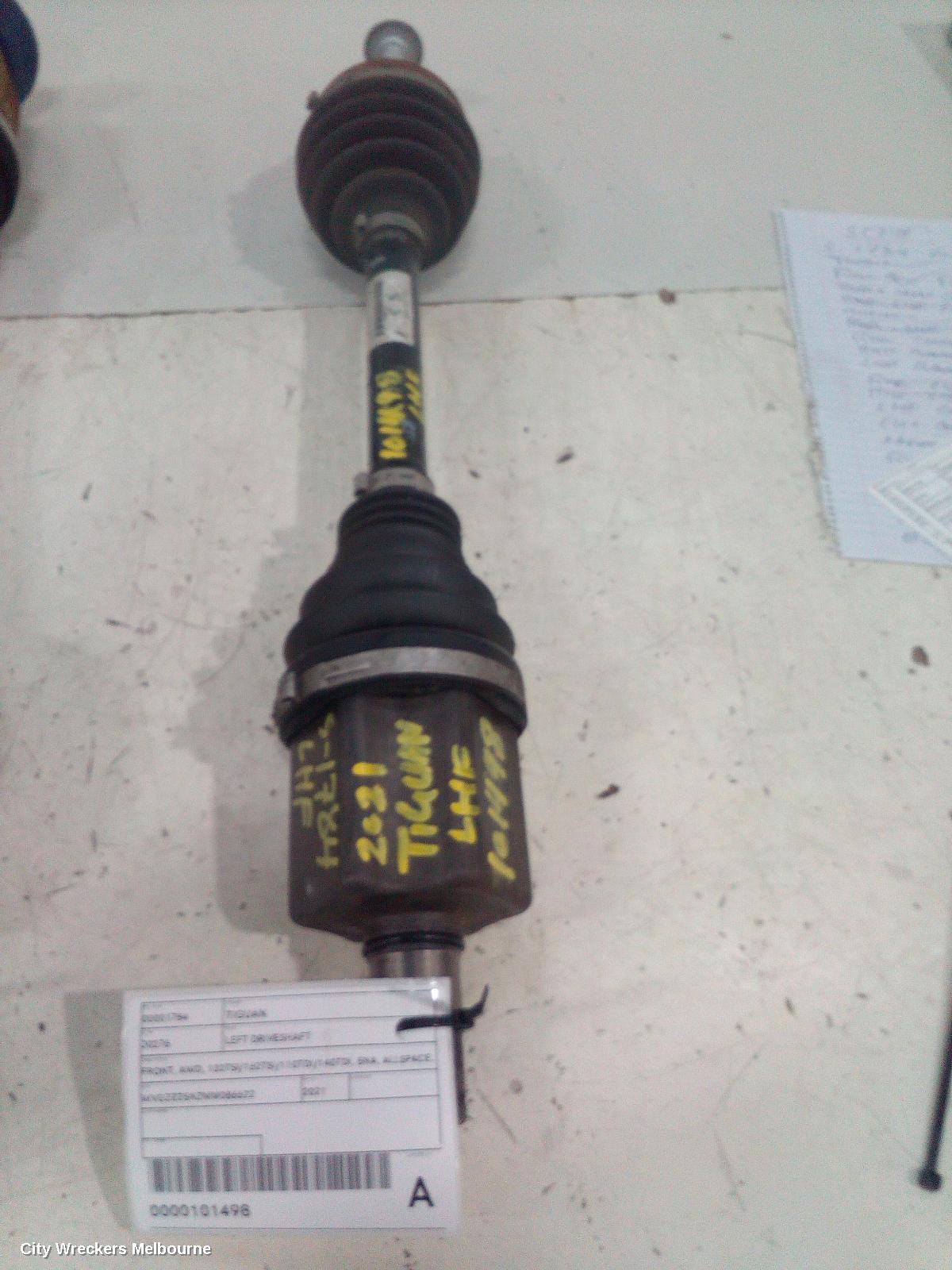 VOLKSWAGEN TIGUAN LEFT DRIVESHAFT, FRONT, AWD, 132TSI/162TSI/110TDI/140TDI, 5NA, ALLSPACE, 07/2018 ONWARDS - Image 2
