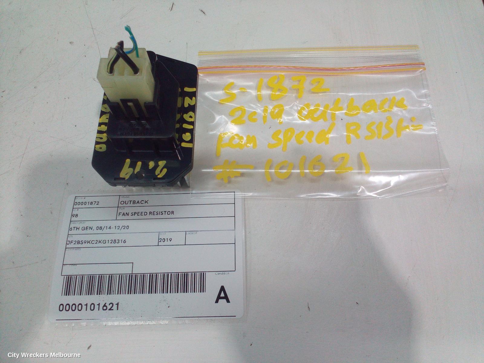 SUBARU OUTBACK FAN SPEED RESISTOR, 6TH GEN, 08/2014 - 12/2020 - Image 2