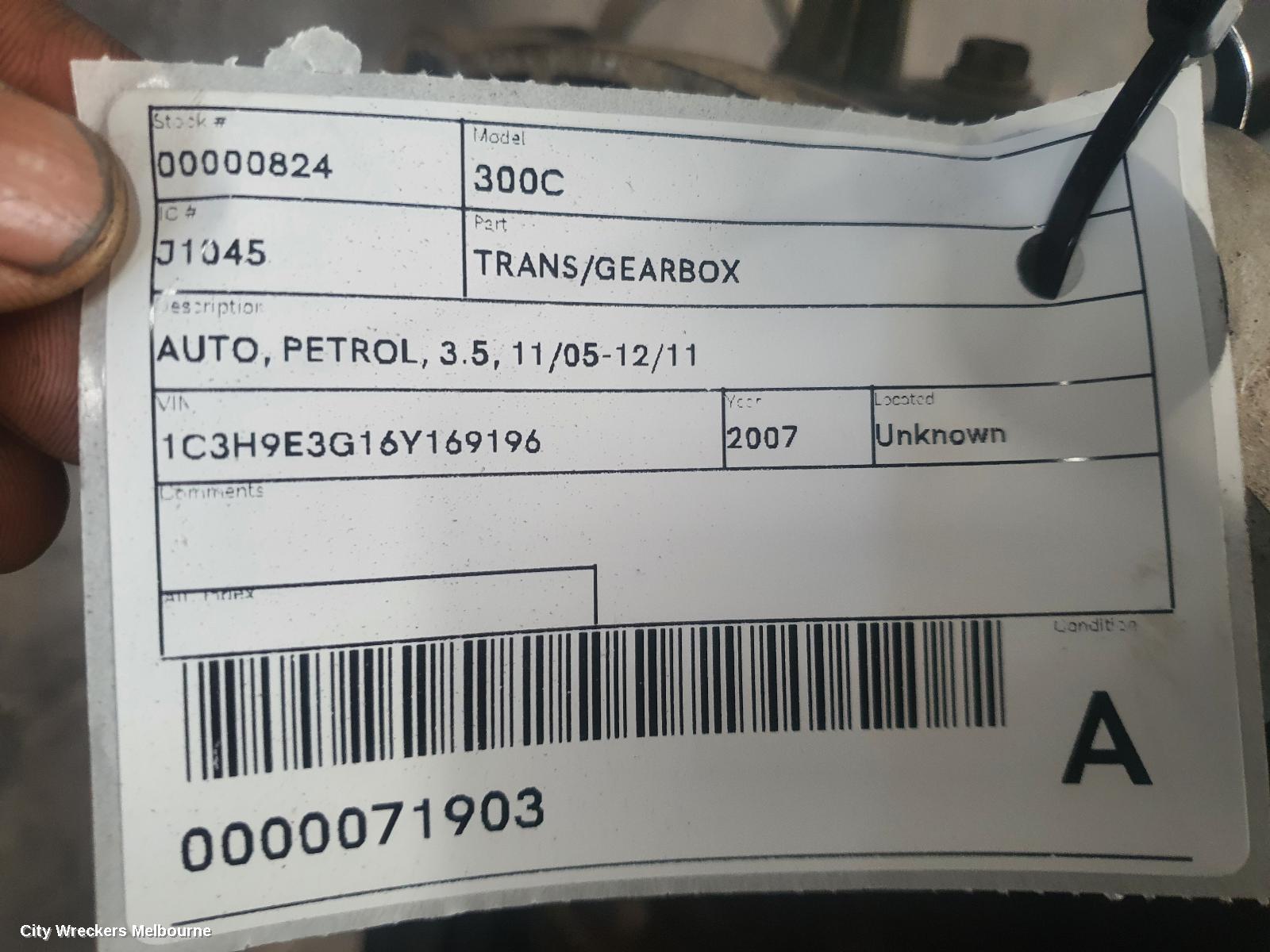 CHRYSLER 300C TRANS/GEARBOX, AUTO, PETROL, 3.5, 11/2005 - 12/2011 - Image 3