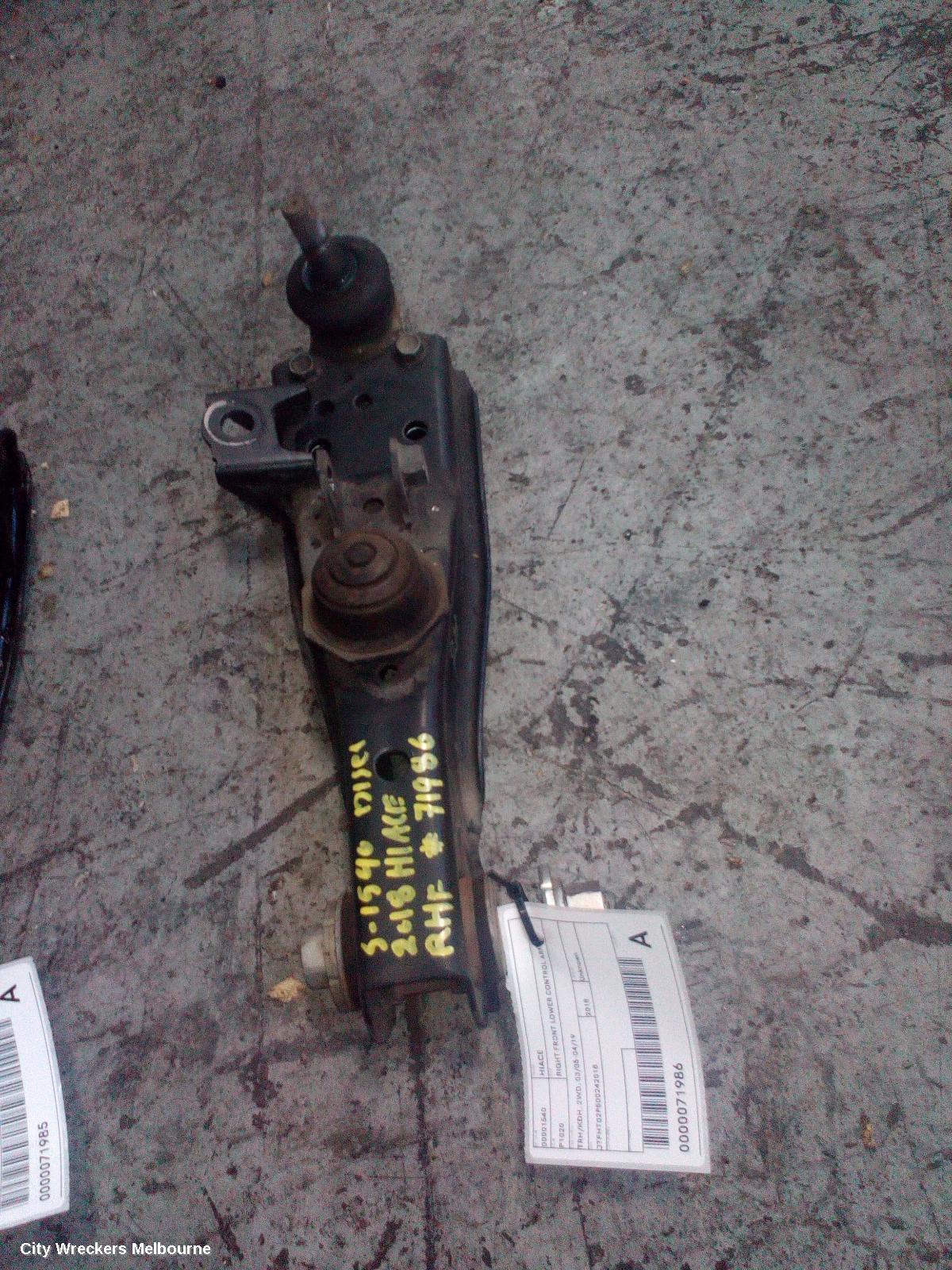 TOYOTA HIACE RIGHT FRONT LOWER CONTROL ARM, TRH/KDH, 2WD, 03/2005 - 04/2019 - Image 2