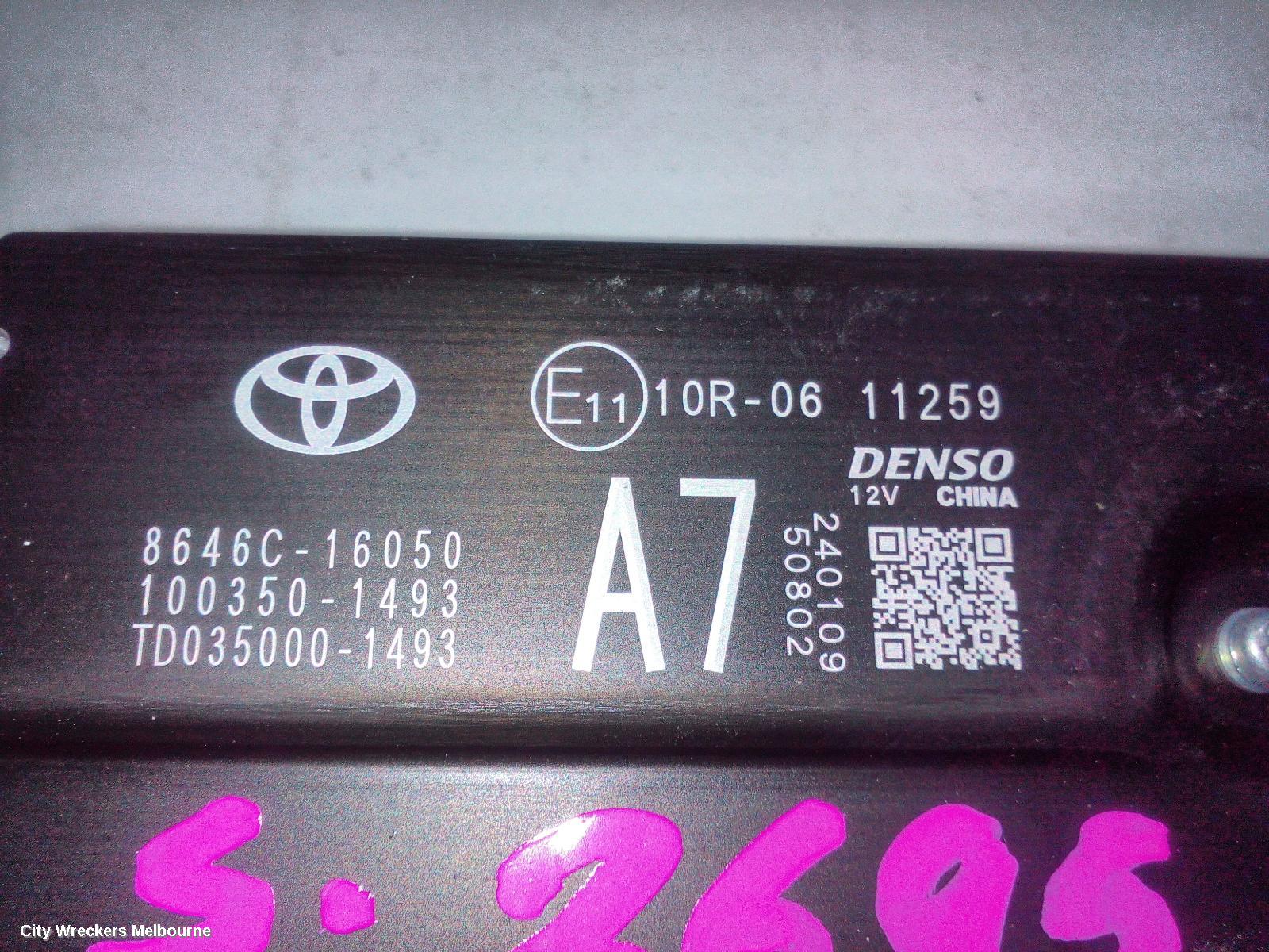 TOYOTA COROLLA CROSS REVERSE CAMERA, XG10, FRONT RADAR SENSOR (WINDSCREEN MOUNTED), 01/2022 ONWARDS - Image 3