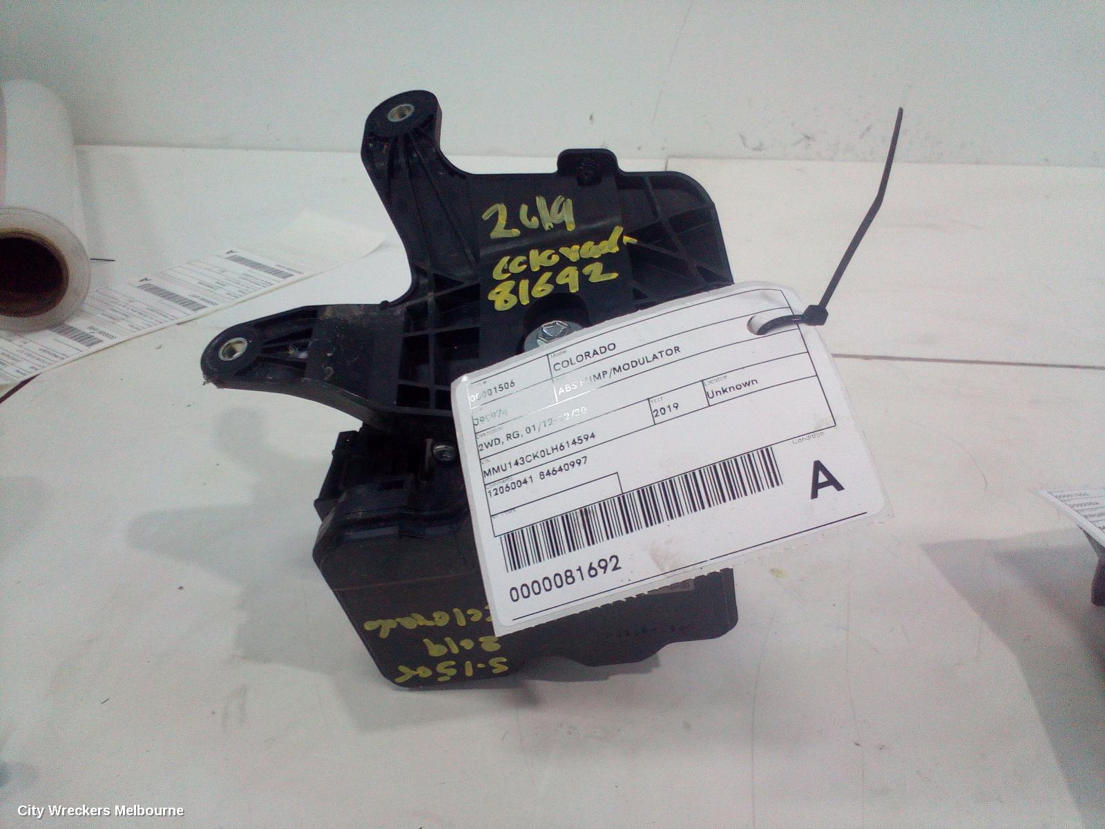HOLDEN COLORADO ABS PUMP/MODULATOR, RG/RG7, P/N 52149397, 12/2012 - 12/2020 - Image 1