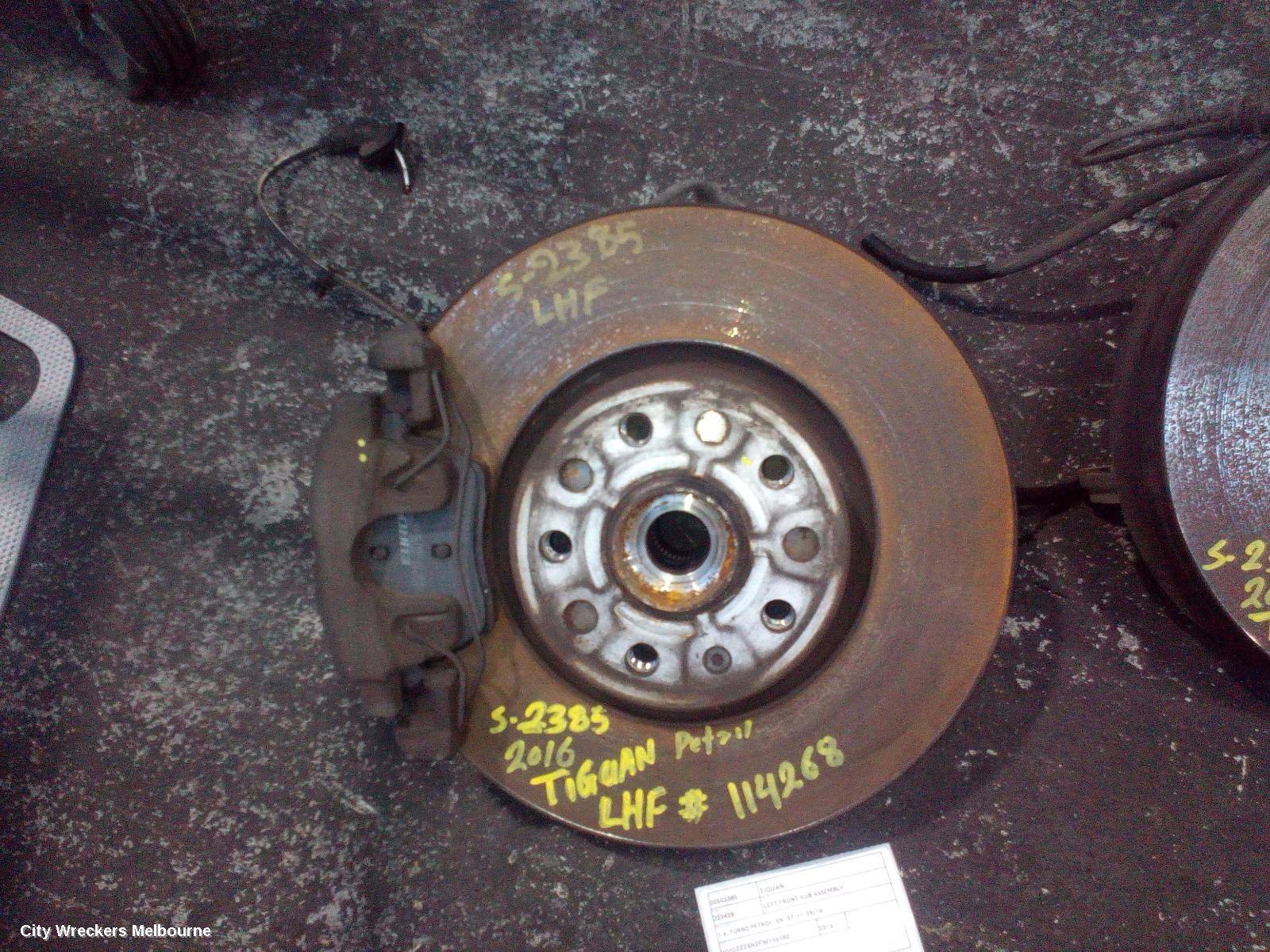VOLKSWAGEN TIGUAN LEFT FRONT HUB ASSEMBLY, 1.4, TURBO PETROL, 5N, 07/2011 - 08/2016 - Image 2