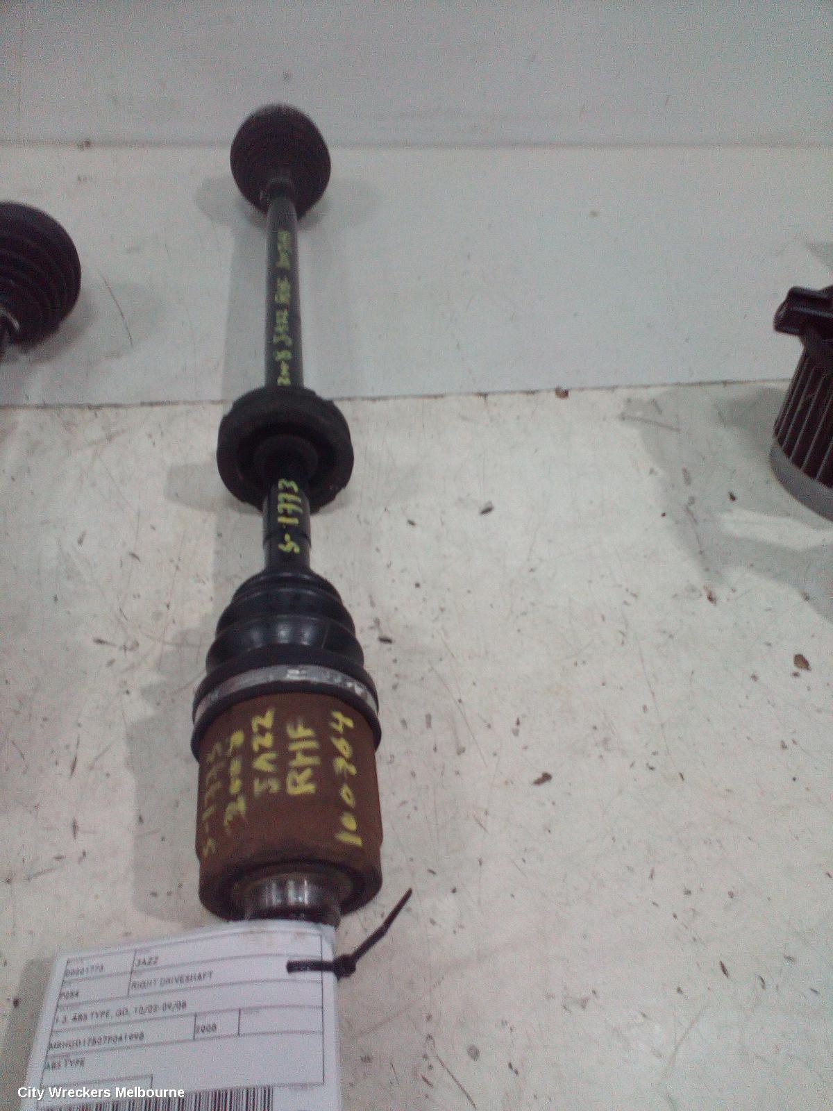 HONDA JAZZ RIGHT DRIVESHAFT, 1.3, ABS TYPE, GD, 10/2002 - 09/2008 - Image 1