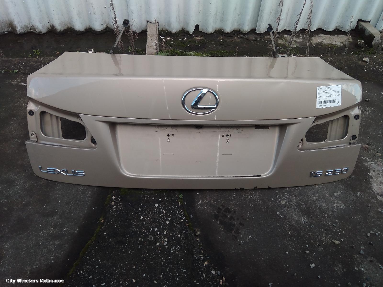 LEXUS IS250/IS250C BOOTLID/TAILGATE, BOOTLID, IS250, GSE20R, SEDAN, NON SPOILER, W/ REVERSE CAMERA TYPE, 11/2005 - 09/2010 - Image 1
