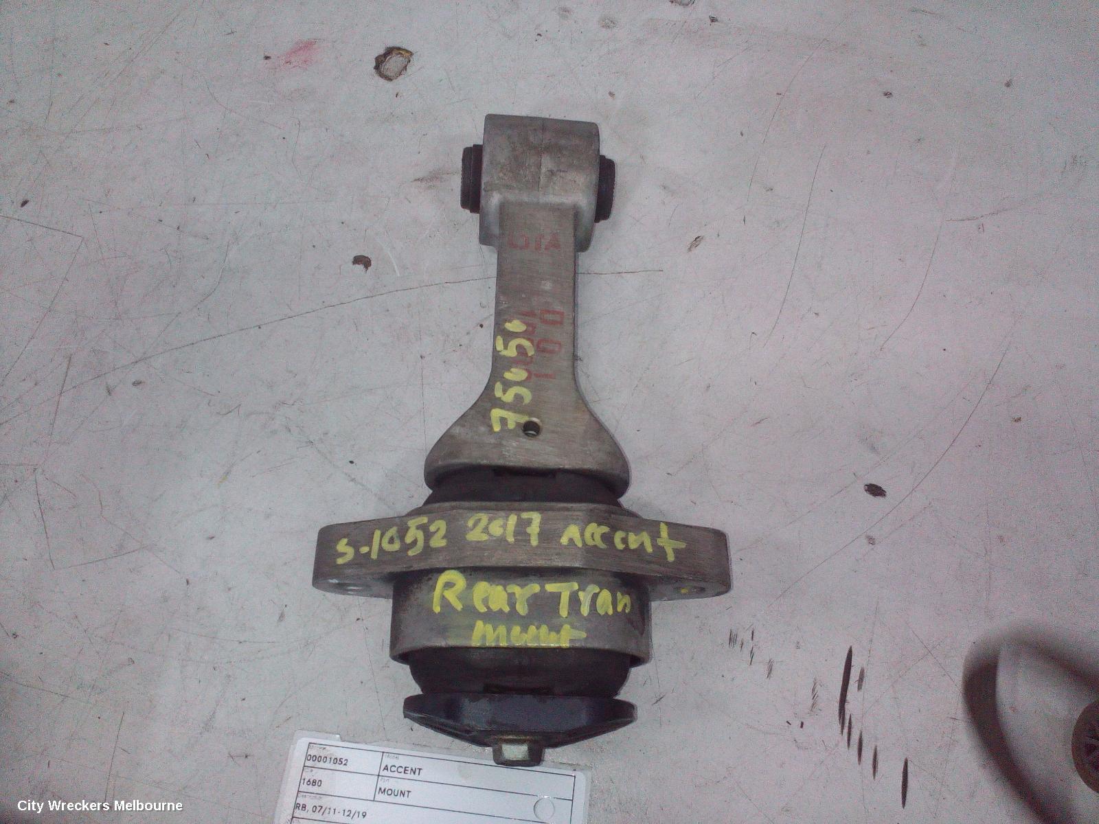 HYUNDAI ACCENT MOUNT, RB, 05/2011 - 12/2019 - Image 2
