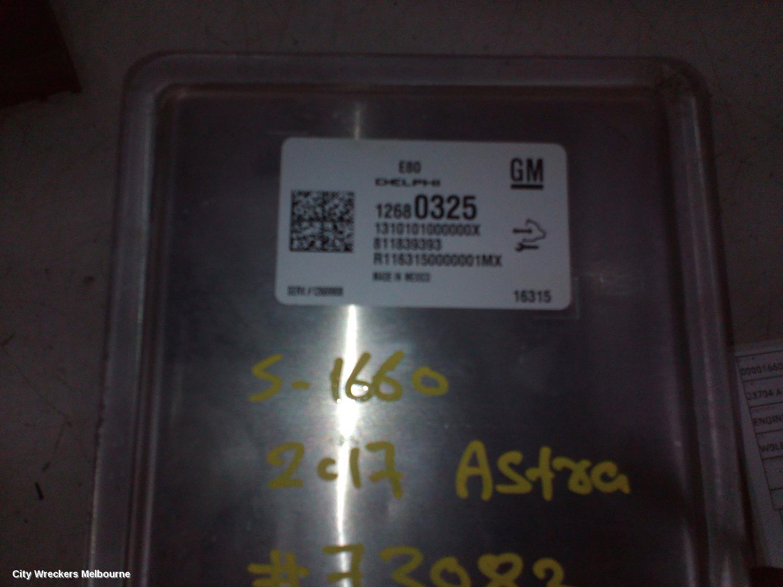 HOLDEN ASTRA ECU, ENGINE ECU, 1.4, PETROL, ECU ONLY, BK, 09/2016 ONWARDS - Image 2