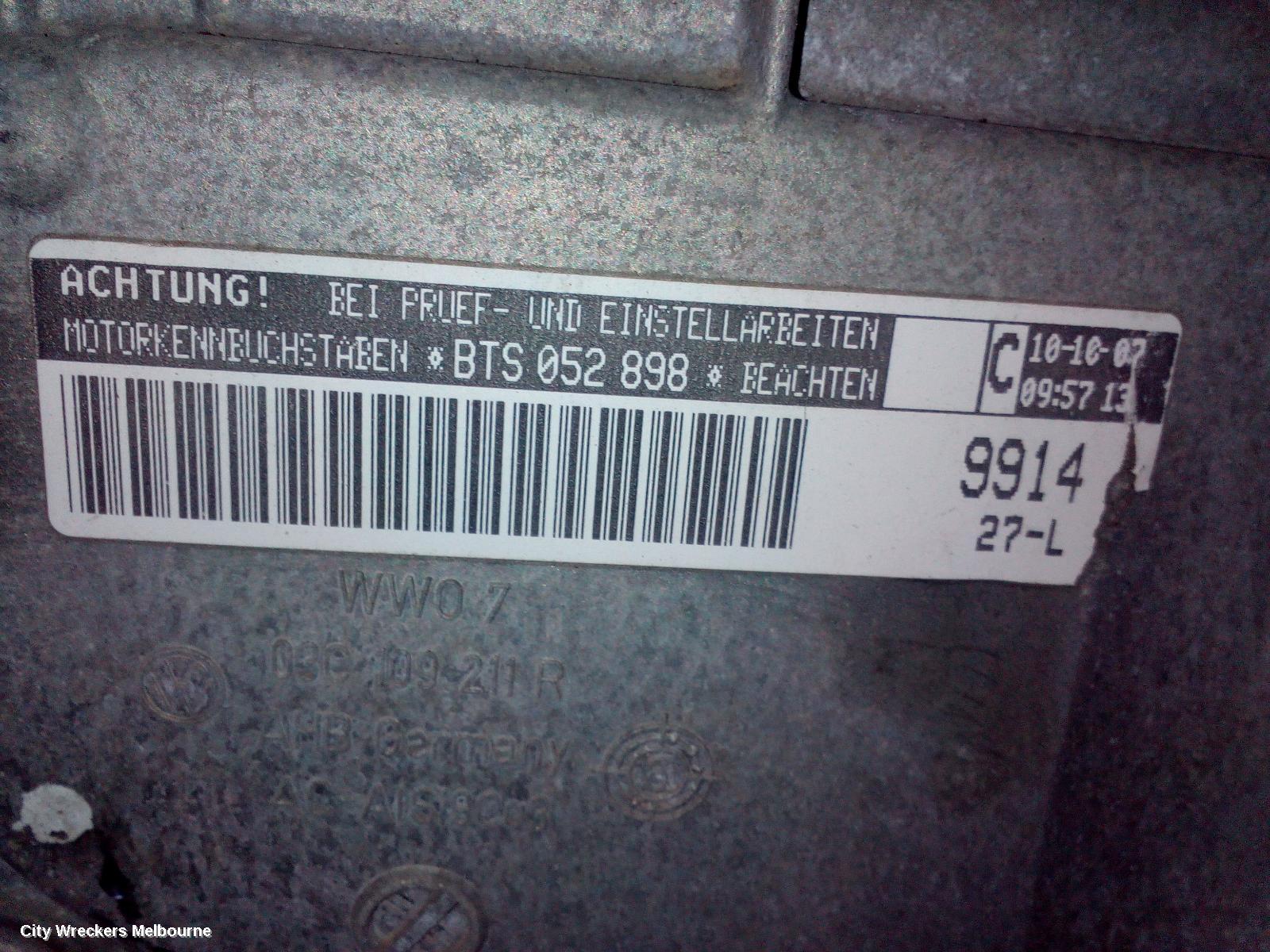VOLKSWAGEN POLO ENGINE, PETROL, 1.6, 9N, BTS CODE, 07/2006 - 04/2010 - Image 1