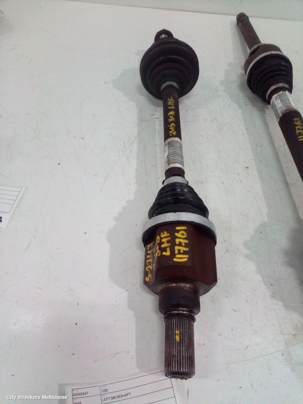 PEUGEOT 308 LEFT DRIVESHAFT, T9, 10/2014 - 05/2021 - Image 1