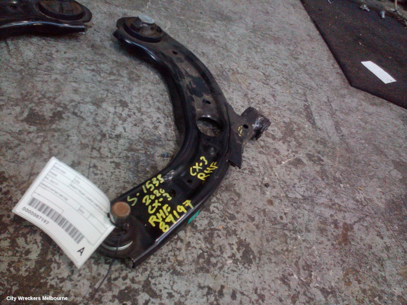 MAZDA CX3 RIGHT FRONT LOWER CONTROL ARM, DK, 02/2017 ONWARDS - Image 2