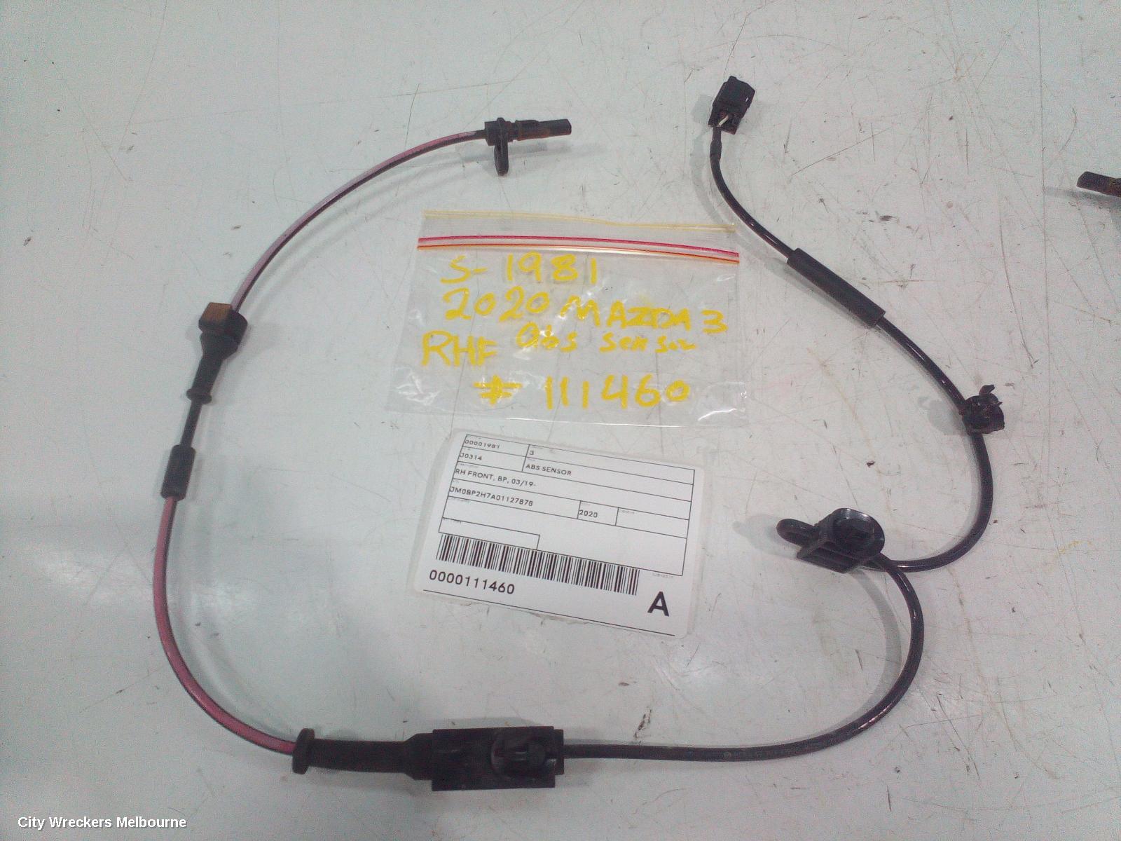 MAZDA 3 ABS SENSOR, RH FRONT, BP, 03/2019 ONWARDS - Image 2