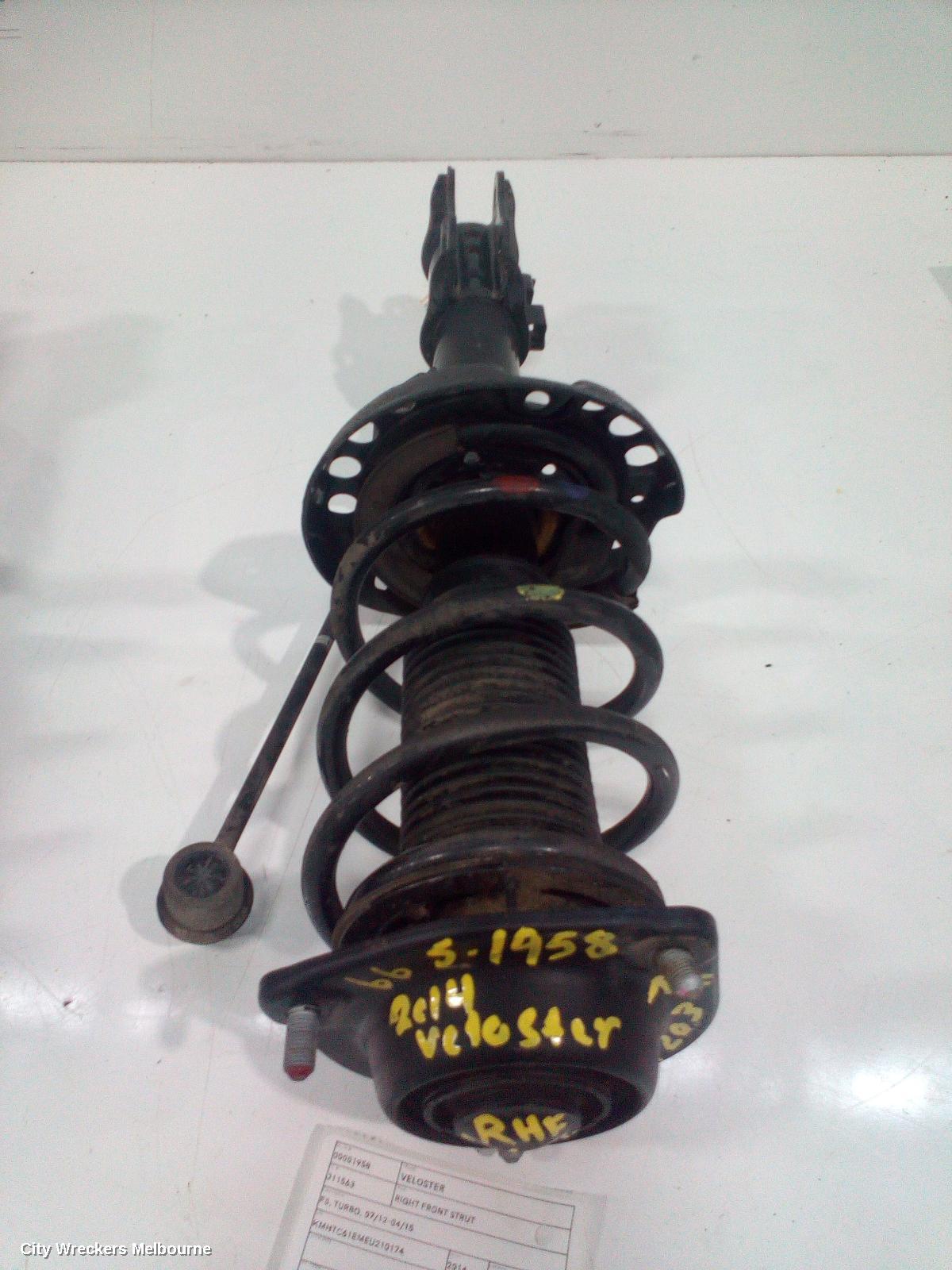 HYUNDAI VELOSTER RIGHT FRONT STRUT, FS, TURBO, 07/2012 - 04/2015 - Image 3