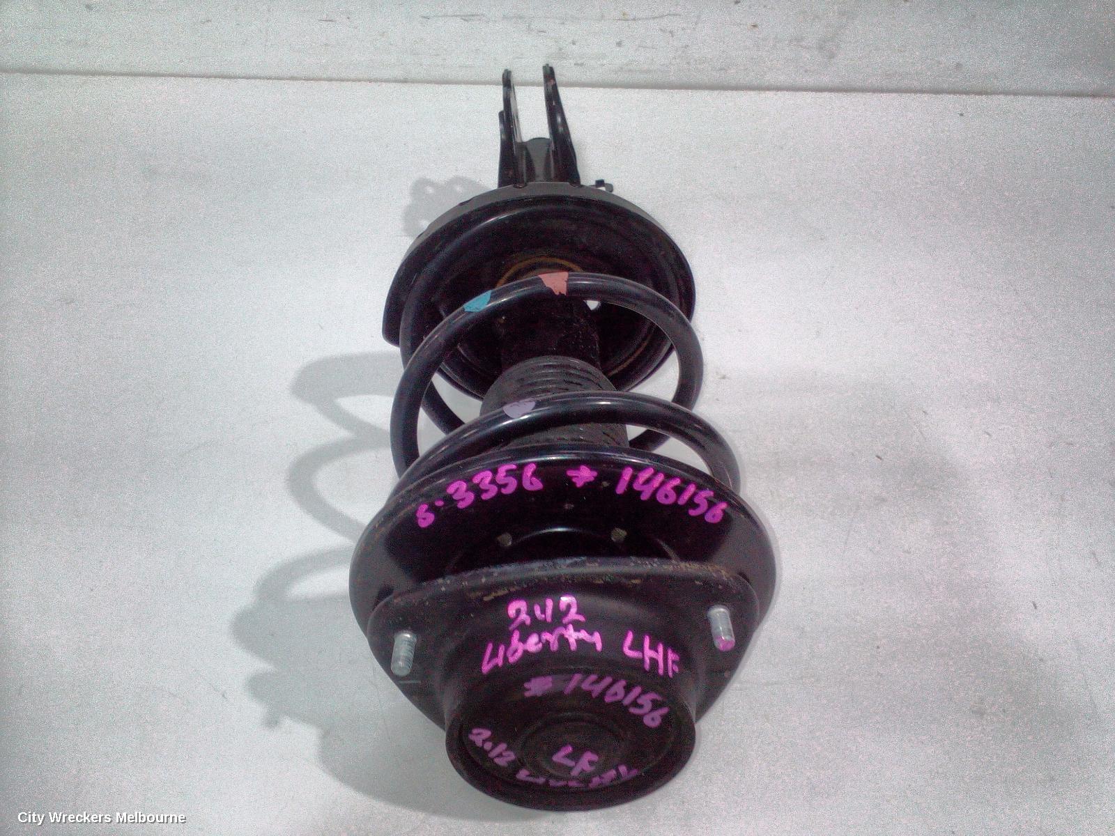 SUBARU LIBERTY LEFT FRONT STRUT, 5TH GEN, BLACK, STANDARD TYPE, 07/2009 - 08/2012 - Image 2