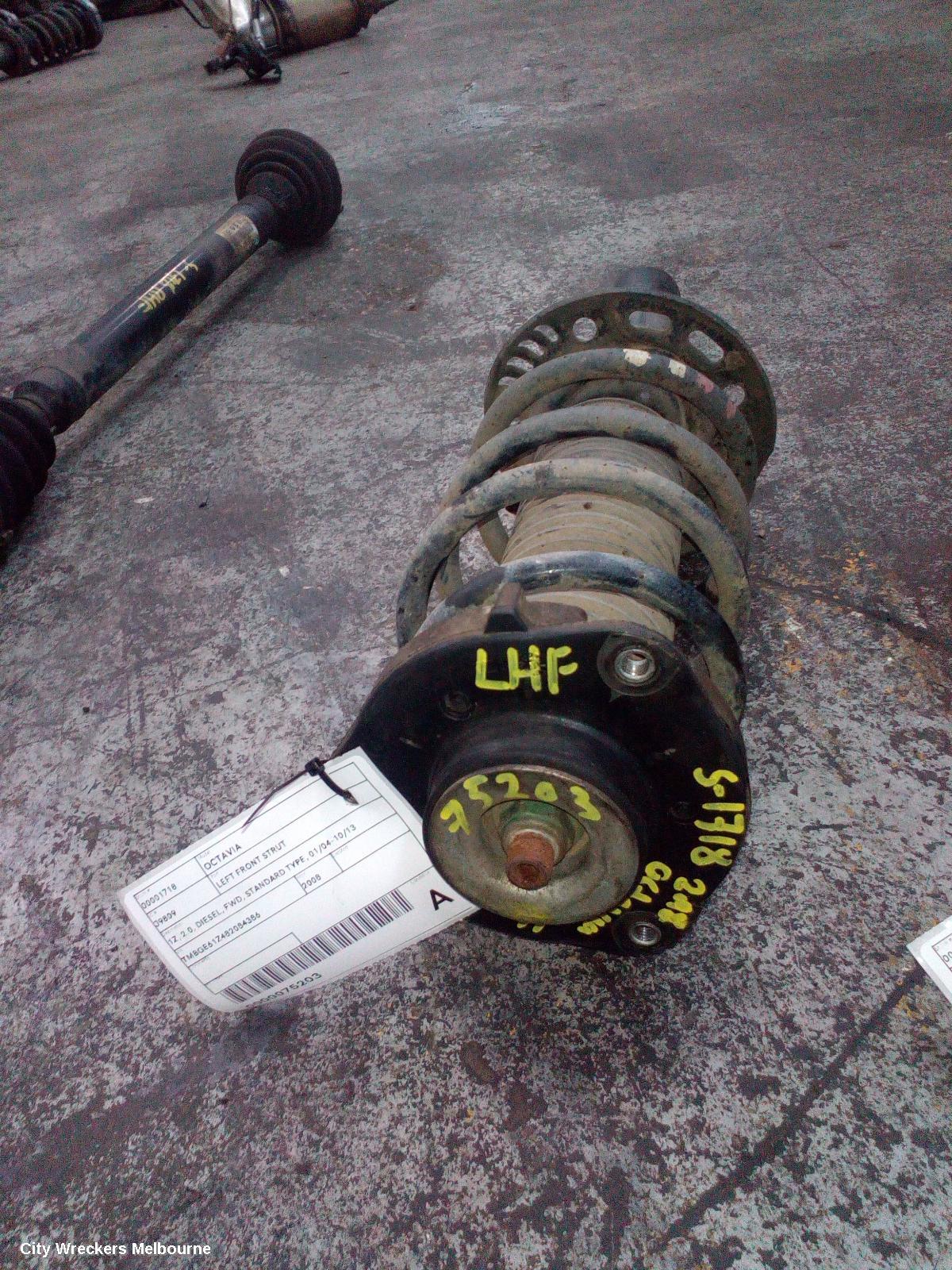 SKODA OCTAVIA LEFT FRONT STRUT, 1Z, 2.0, DIESEL, FWD, STANDARD TYPE, 01/2004 - 10/2013 - Image 1
