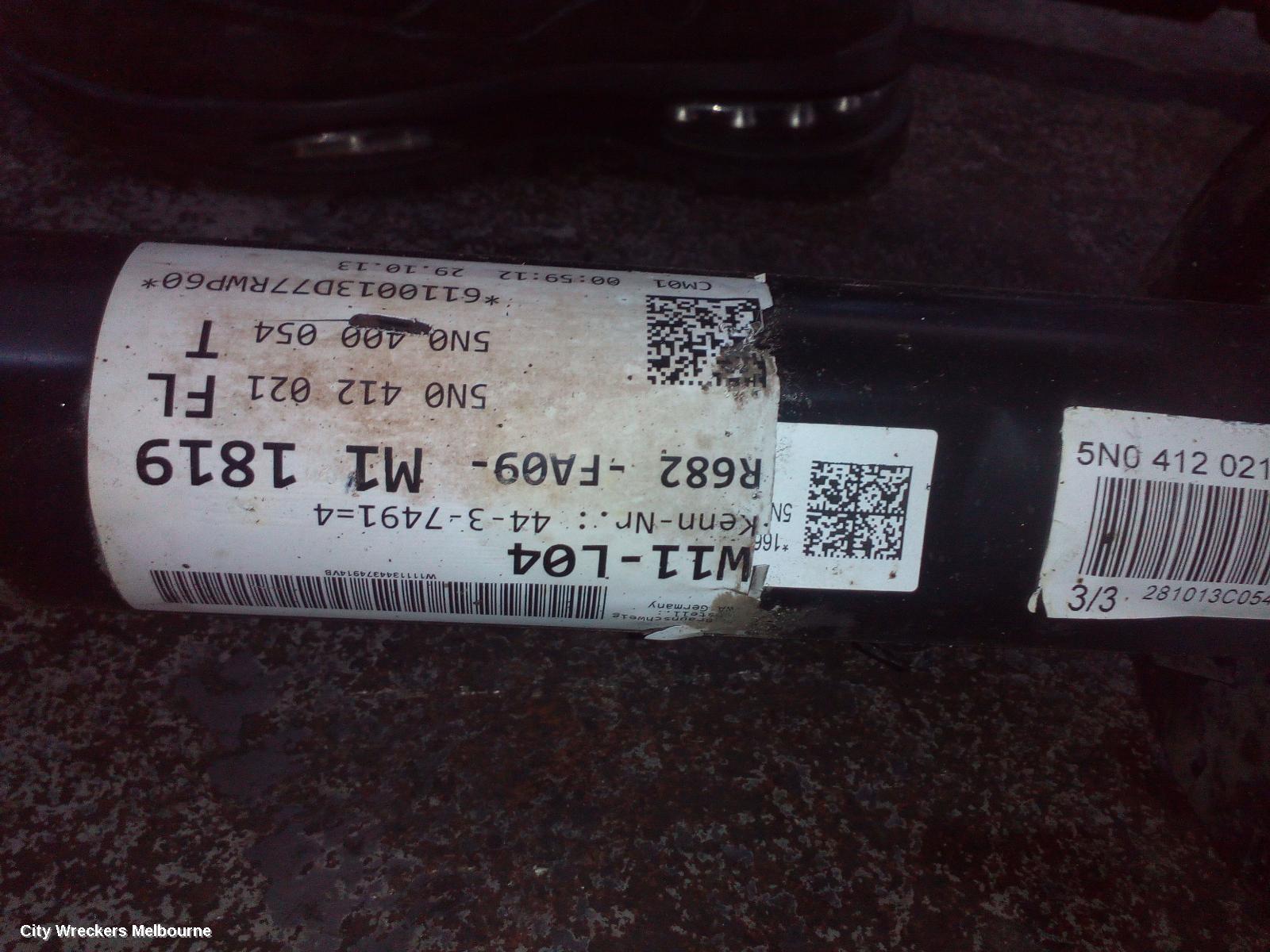 VOLKSWAGEN TIGUAN RIGHT FRONT STRUT, 5N, 07/2011 - 08/2016 - Image 1
