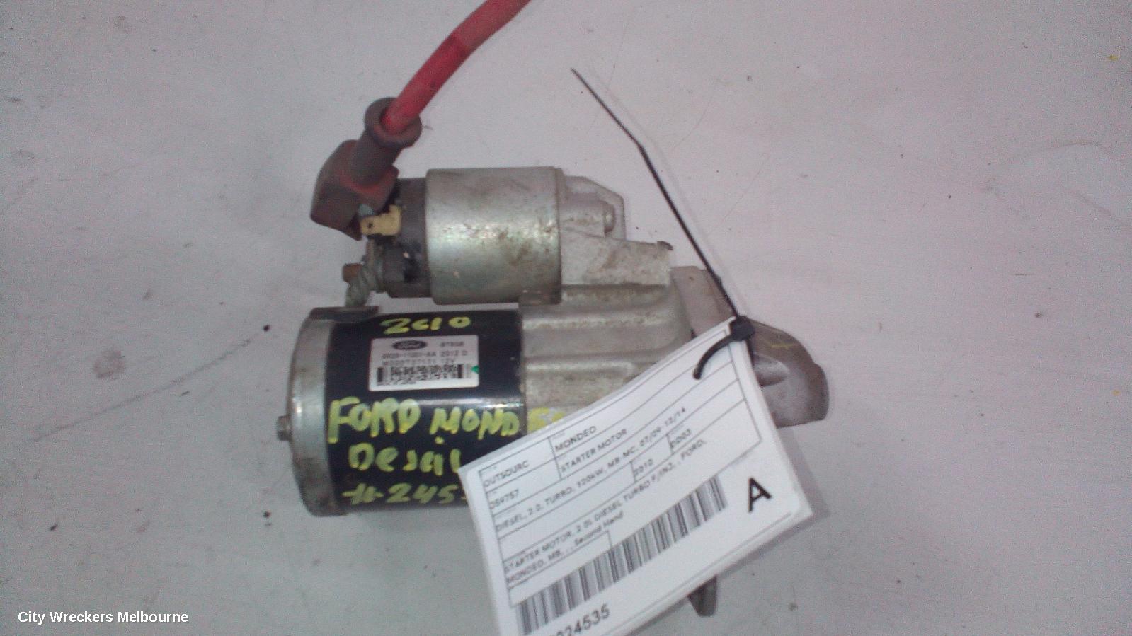 FORD MONDEO STARTER, DIESEL, 2.0, TURBO, 120KW, MB-MC, 07/2009 - 12/2014 - Image 2