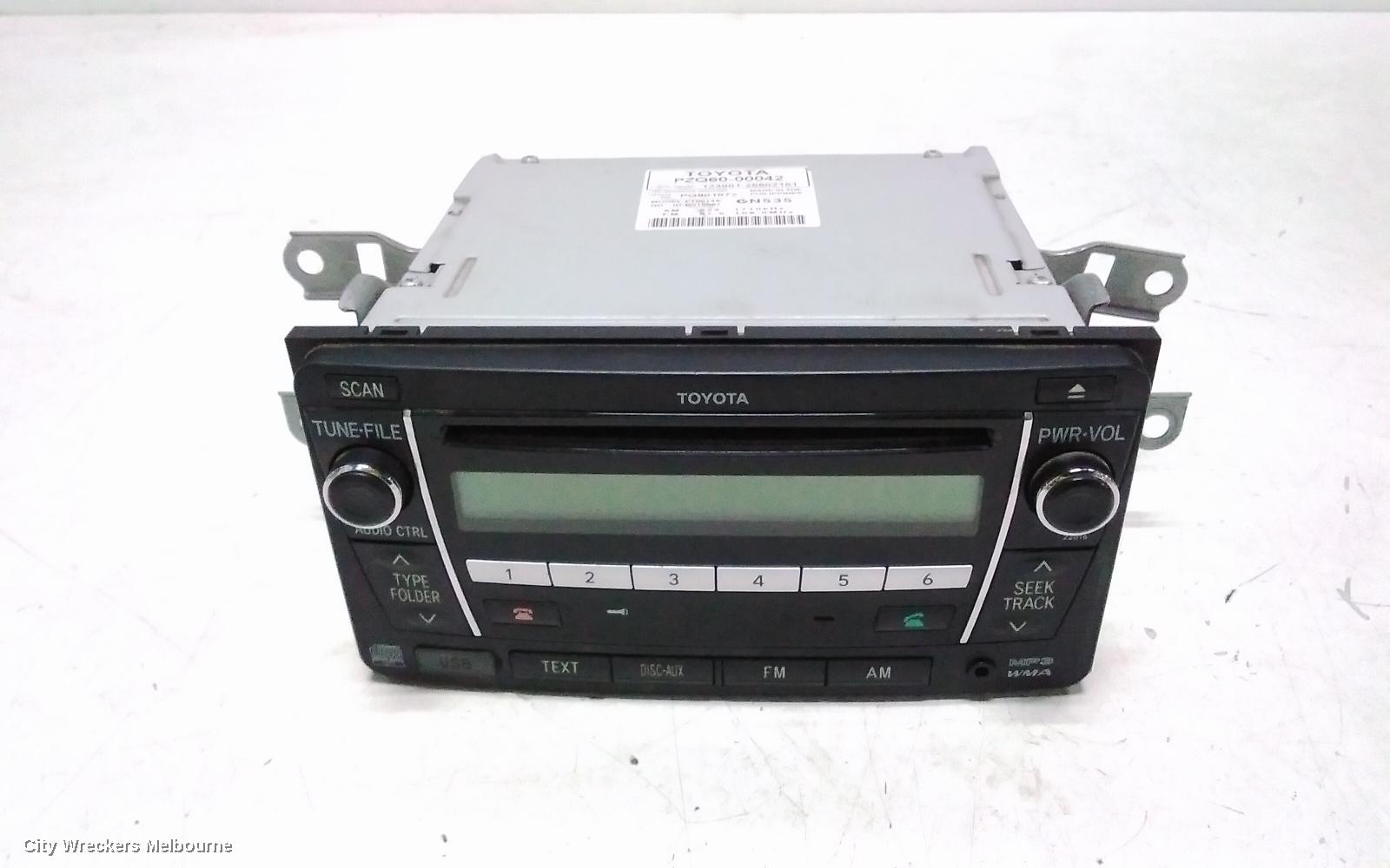 TOYOTA RAV4 RADIO/CD/DVD/SAT/TV, SINGLE DISC CD PLAYER (P/N ON FACE 22816), ACA33, 11/2005 - 11/2012 - Image 1