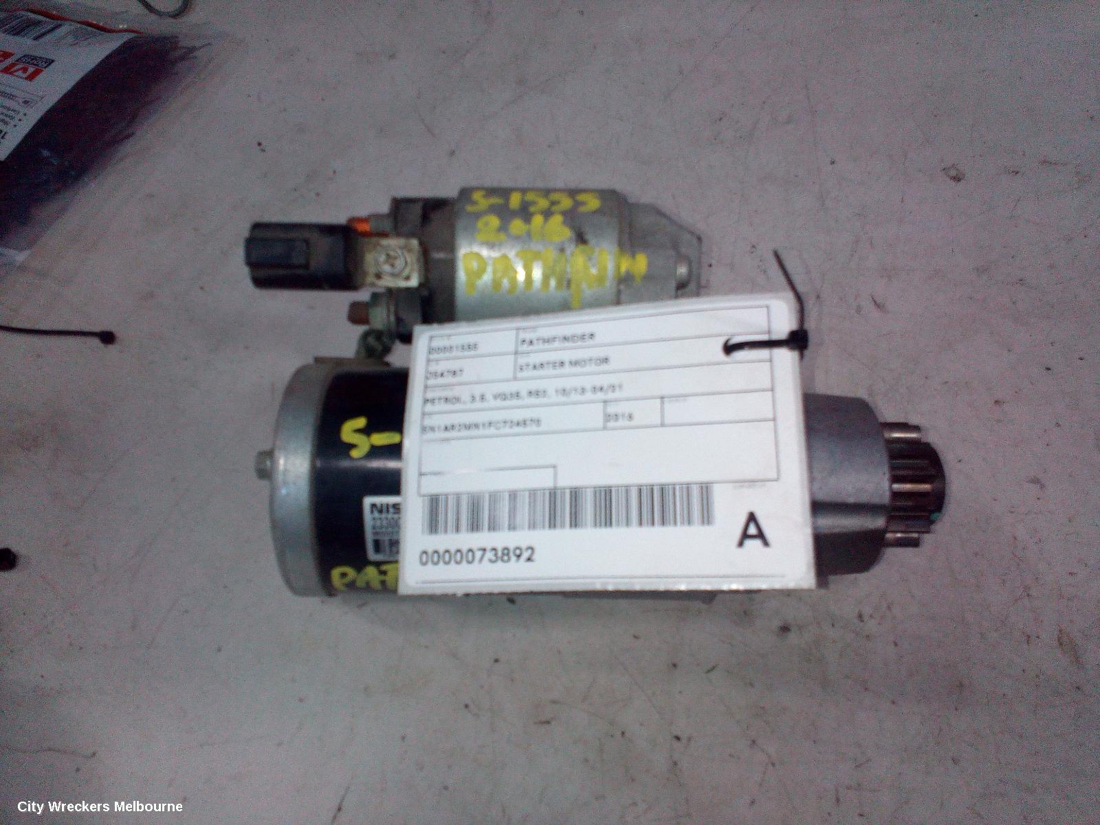 NISSAN PATHFINDER STARTER, PETROL, 3.5, VQ35, R52, 10/2013 - 04/2021 - Image 2