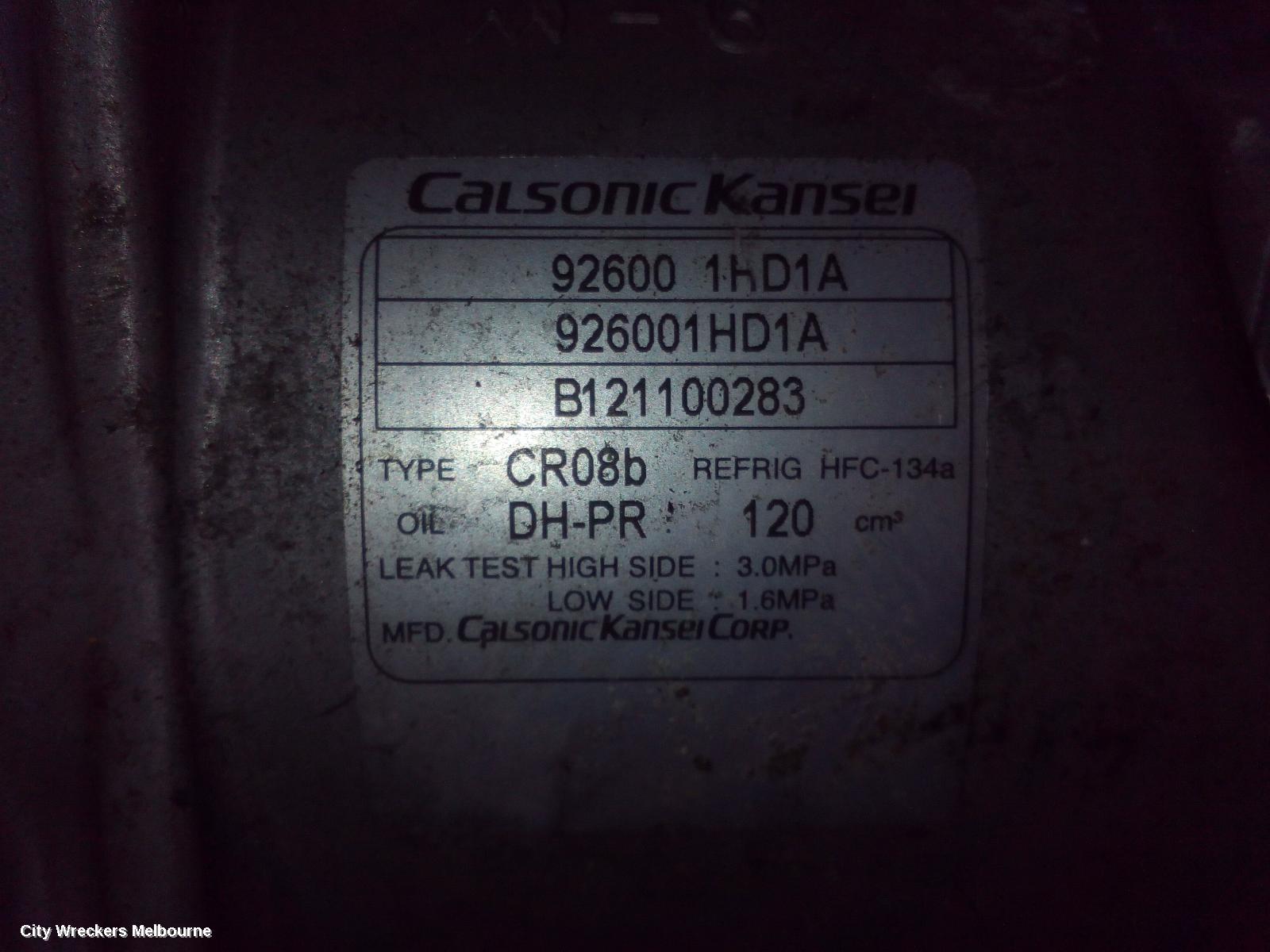 NISSAN MICRA A/C COMPRESSOR, K13, 1.2, PETROL, 10/2010 - 12/2016 - Image 3