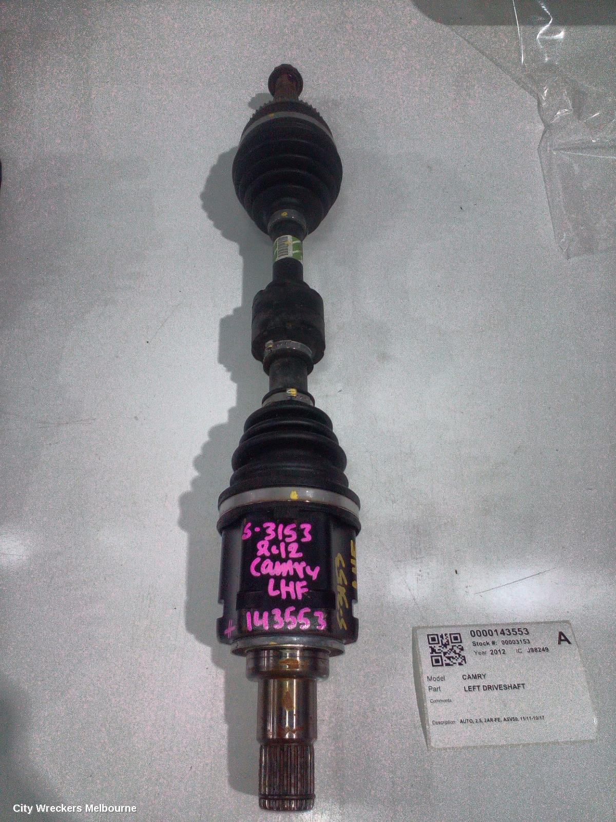 TOYOTA CAMRY LEFT DRIVESHAFT, AUTO, 2.5, 2AR-FE, ASV50, 11/2011 - 10/2017 - Image 2