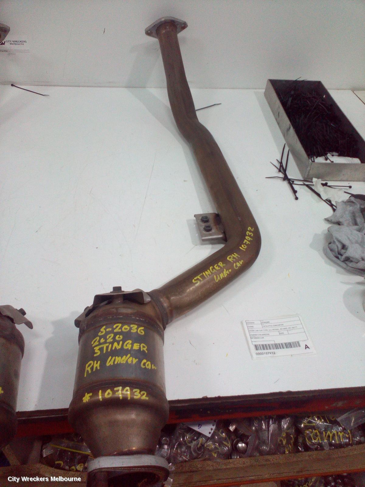 KIA STINGER CATALYTIC CONVERTER, UNDER CAR-CAT TYPE, 3.3, PETROL, RH SIDE, CK, 06/2017 - 04/2023 - Image 2