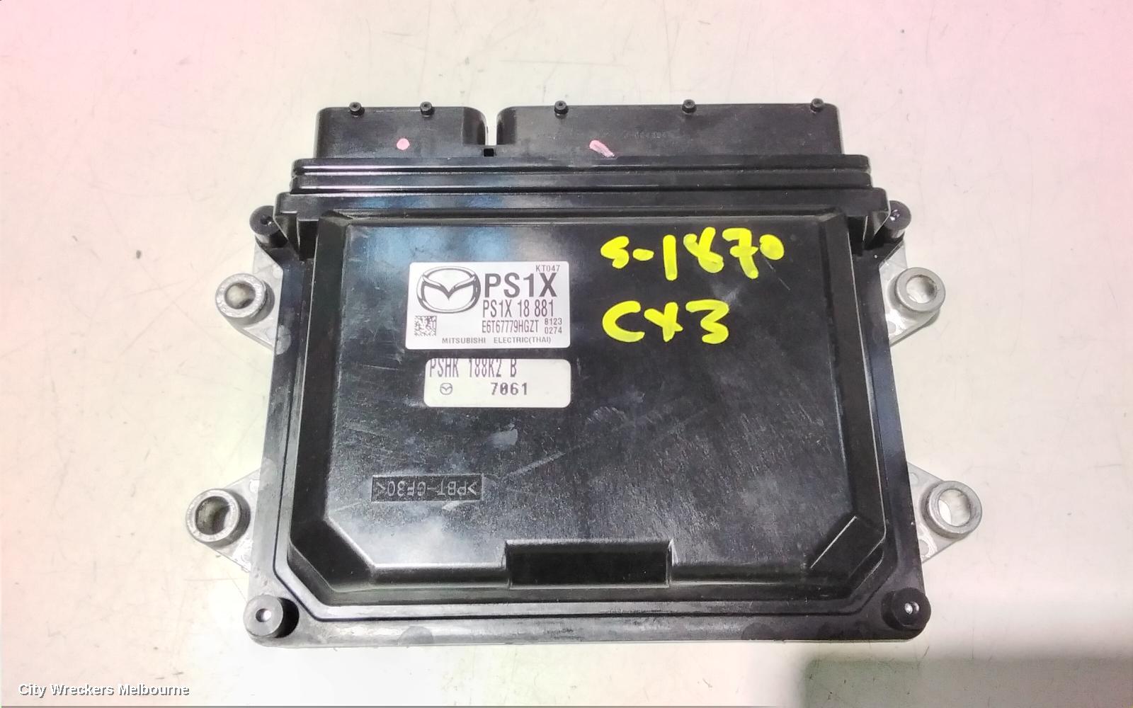 MAZDA CX3 ECU, ENGINE ECU, 2.0, PETROL, ECU ONLY, P/N PS1X18881, DK, 03/2015 ONWARDS - Image 2