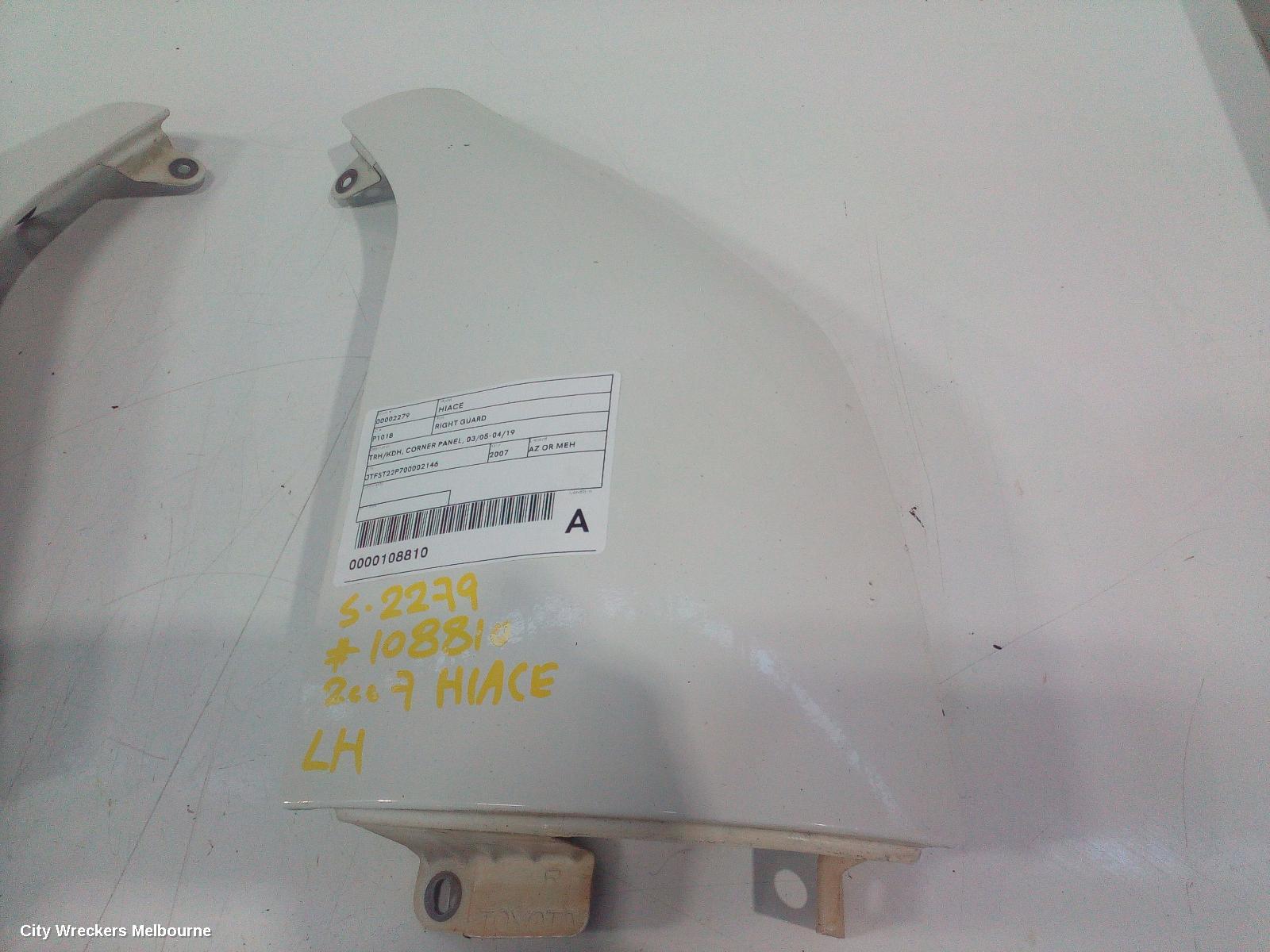 TOYOTA HIACE RIGHT GUARD, TRH/KDH, CORNER PANEL, 03/2005 - 04/2019 - Image 1