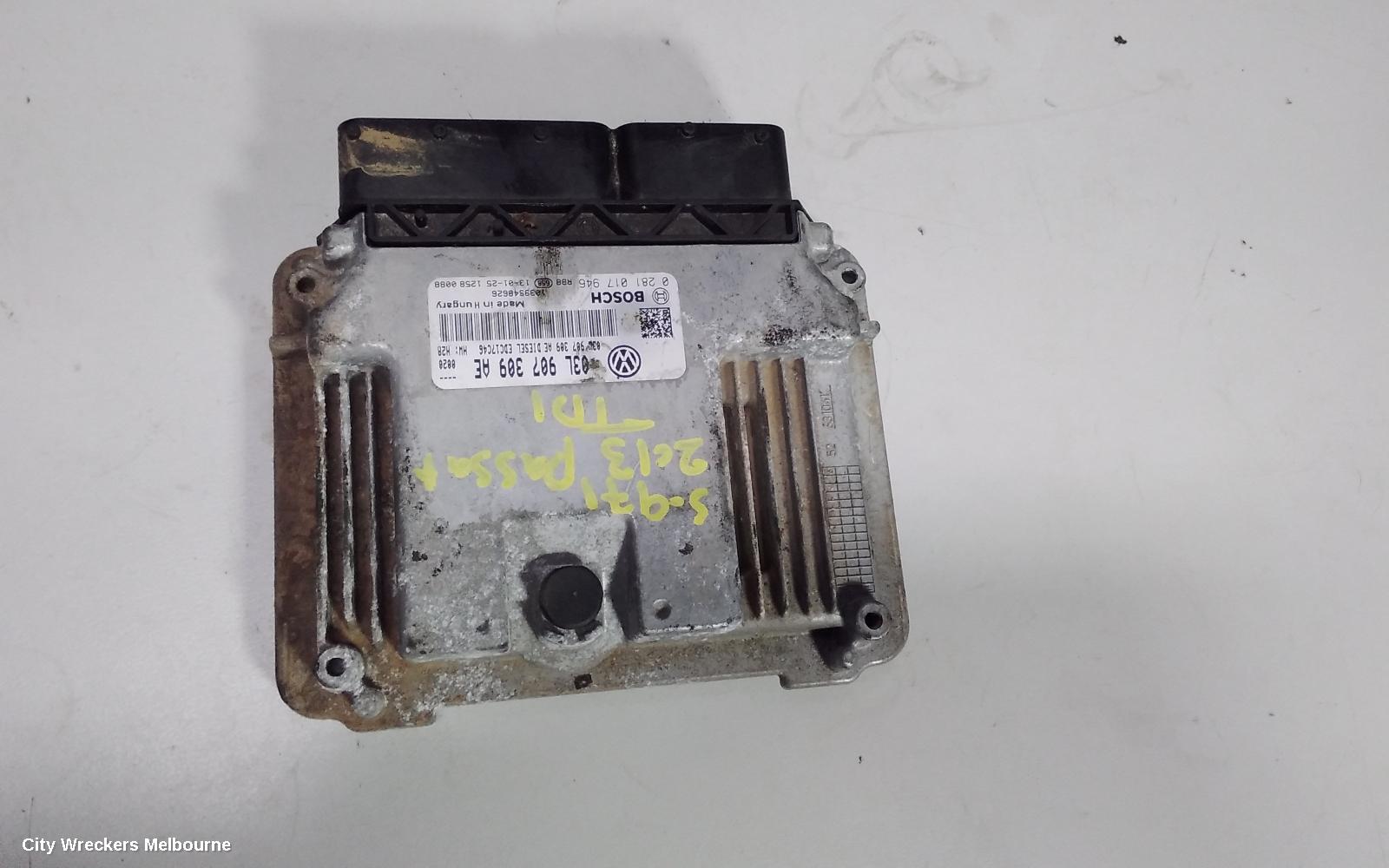 VOLKSWAGEN PASSAT ECU, ENGINE ECU, 2.0, DIESEL, CFGB CODE, ECU ONLY, 3C/MK6 B6, 08/2007 - 07/2013 - Image 1