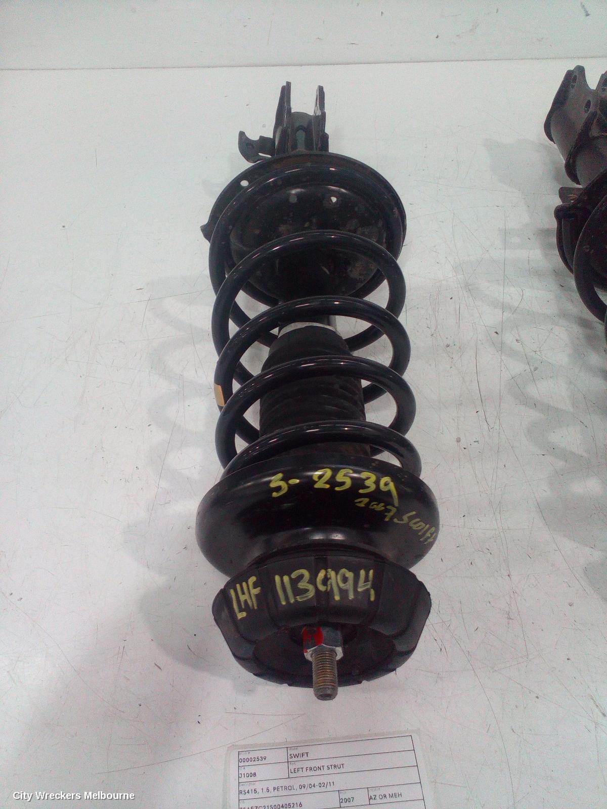 SUZUKI SWIFT LEFT FRONT STRUT, RS415, 1.5, PETROL, 09/2004 - 02/2011 - Image 2