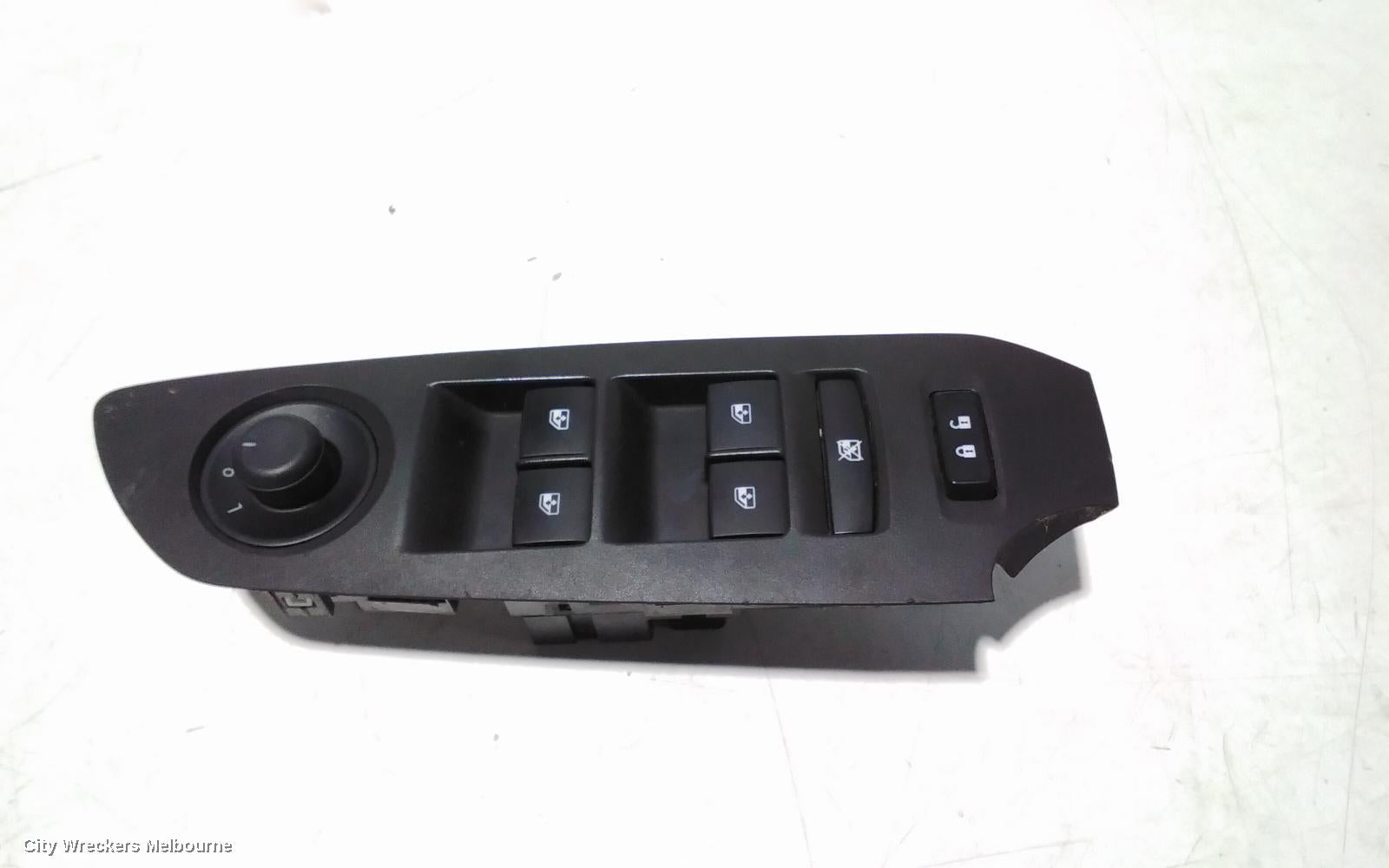 HOLDEN TRAX PWR DR WIND SWITCH, RH FRONT (MASTER SWITCH), RECTANGLE STYLE PLUG, TJ SERIES, 08/2013 - 08/2016 - Image 1