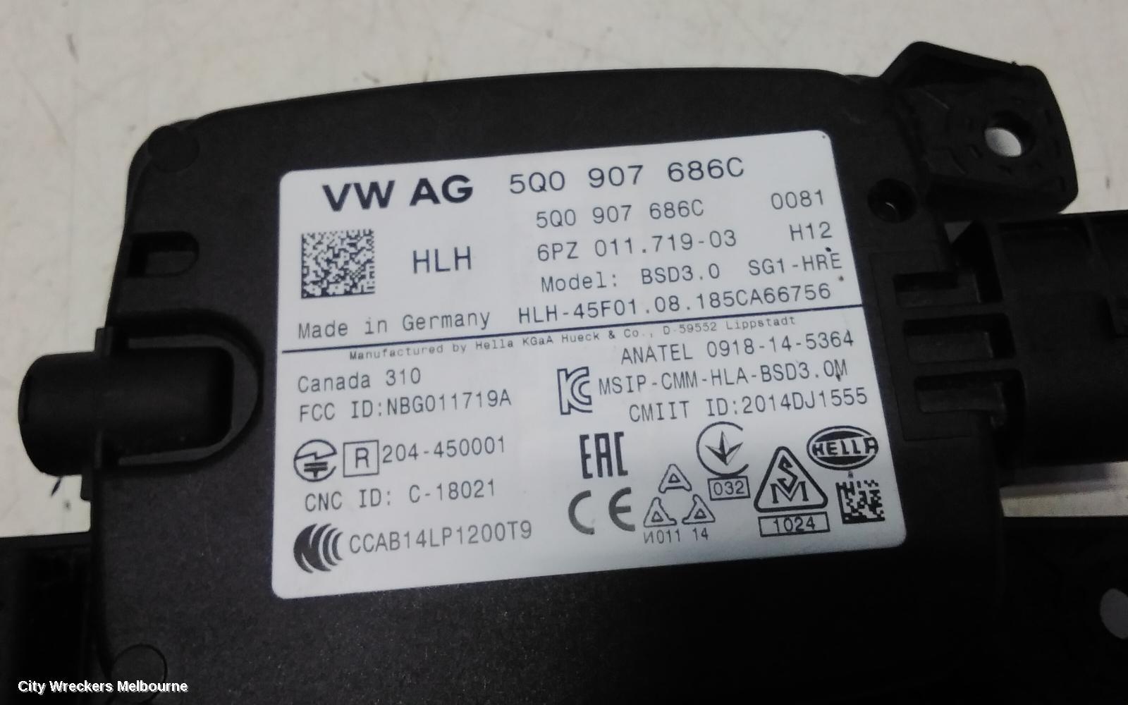 VOLKSWAGEN GOLF, GEN 7, 11/2012 - 08/2020, 5G6 907 456 C - VW BLIND SPOT RADAR BRACKET RIGHT SIDE: 113313 - Image 3