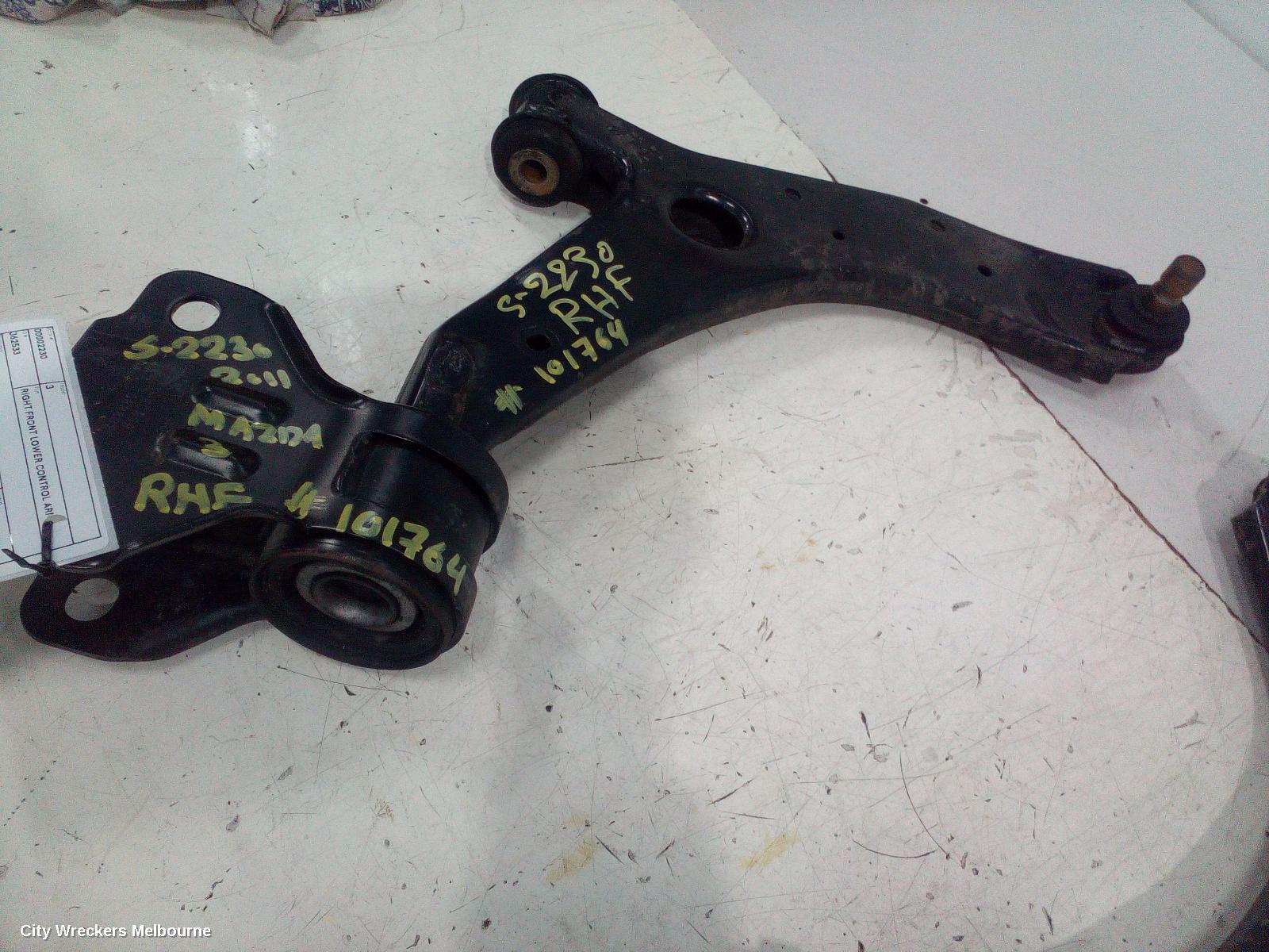 MAZDA 3 RIGHT FRONT LOWER CONTROL ARM, BL, 04/2009 - 10/2013 - Image 1