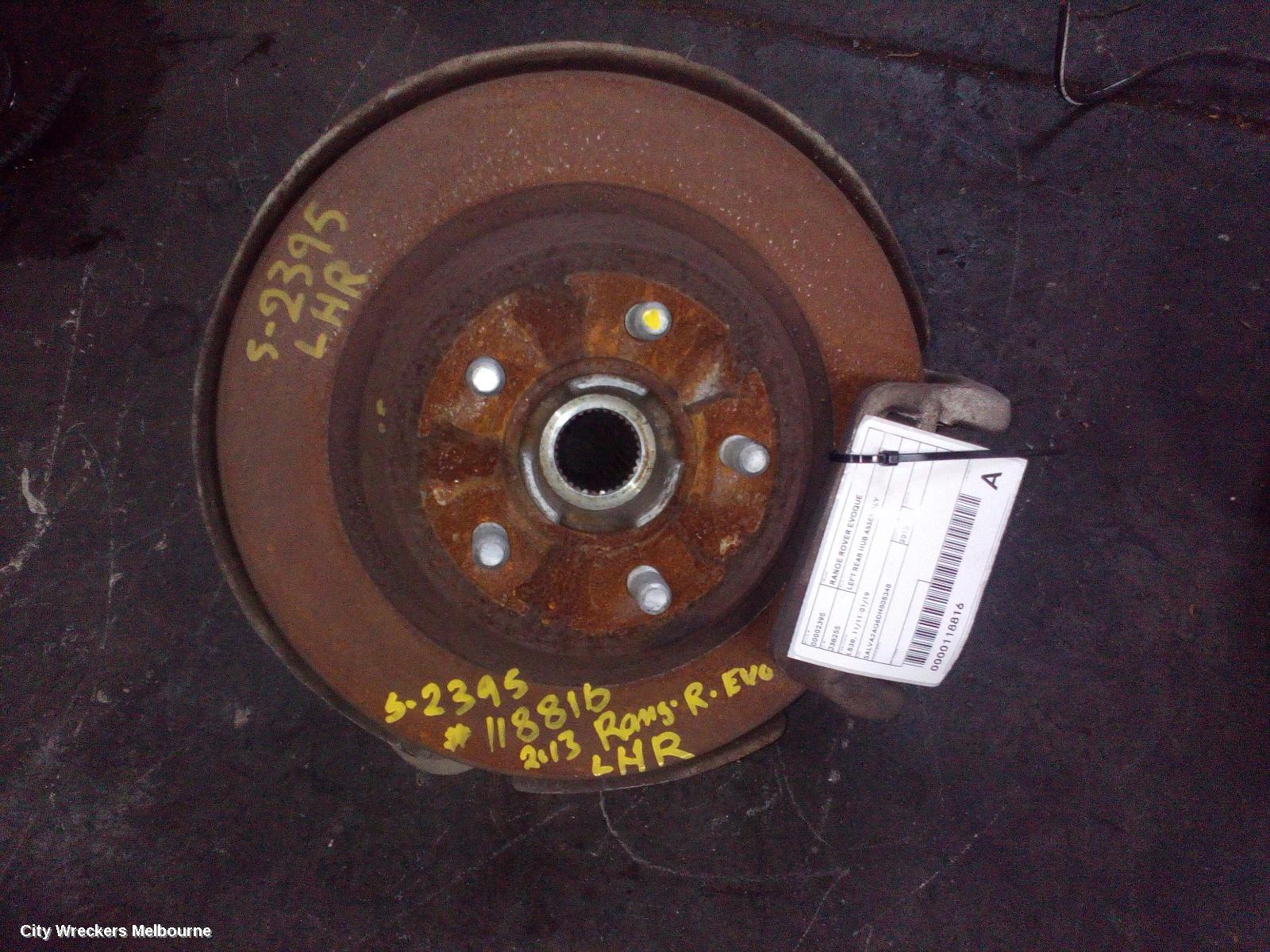 LAND ROVER RANGEROVER EVOQUE LEFT REAR HUB ASSEMBLY, L538, 11/2011 - 01/2019 - Image 1