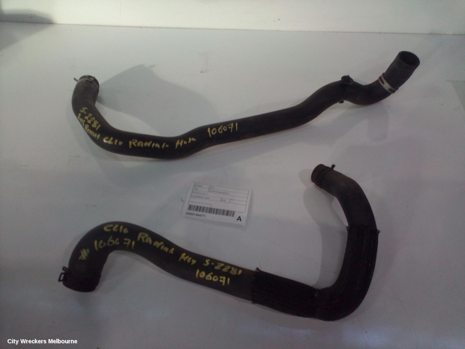 RENAULT CLIO WATER PIPES/OUTLETS, X98, 09/2013 - 10/2019 - Image 3